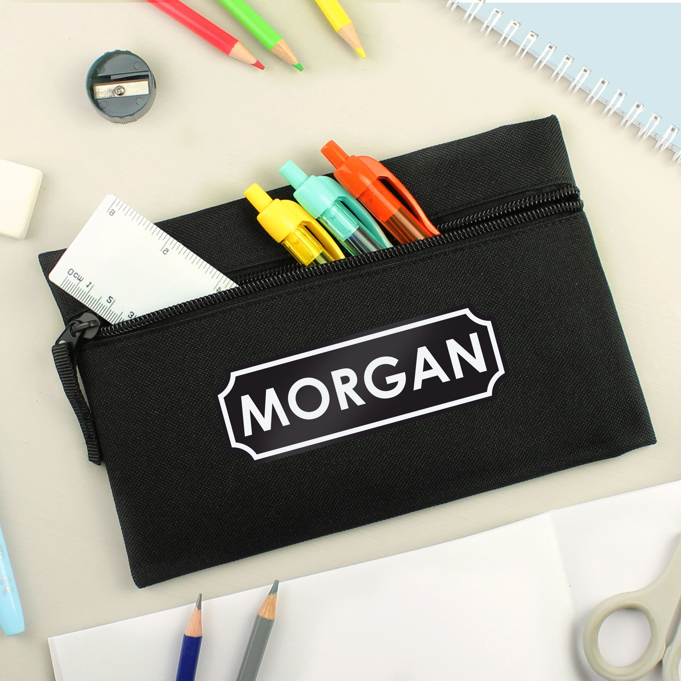 Personalised Black Pencil Case - Image 2