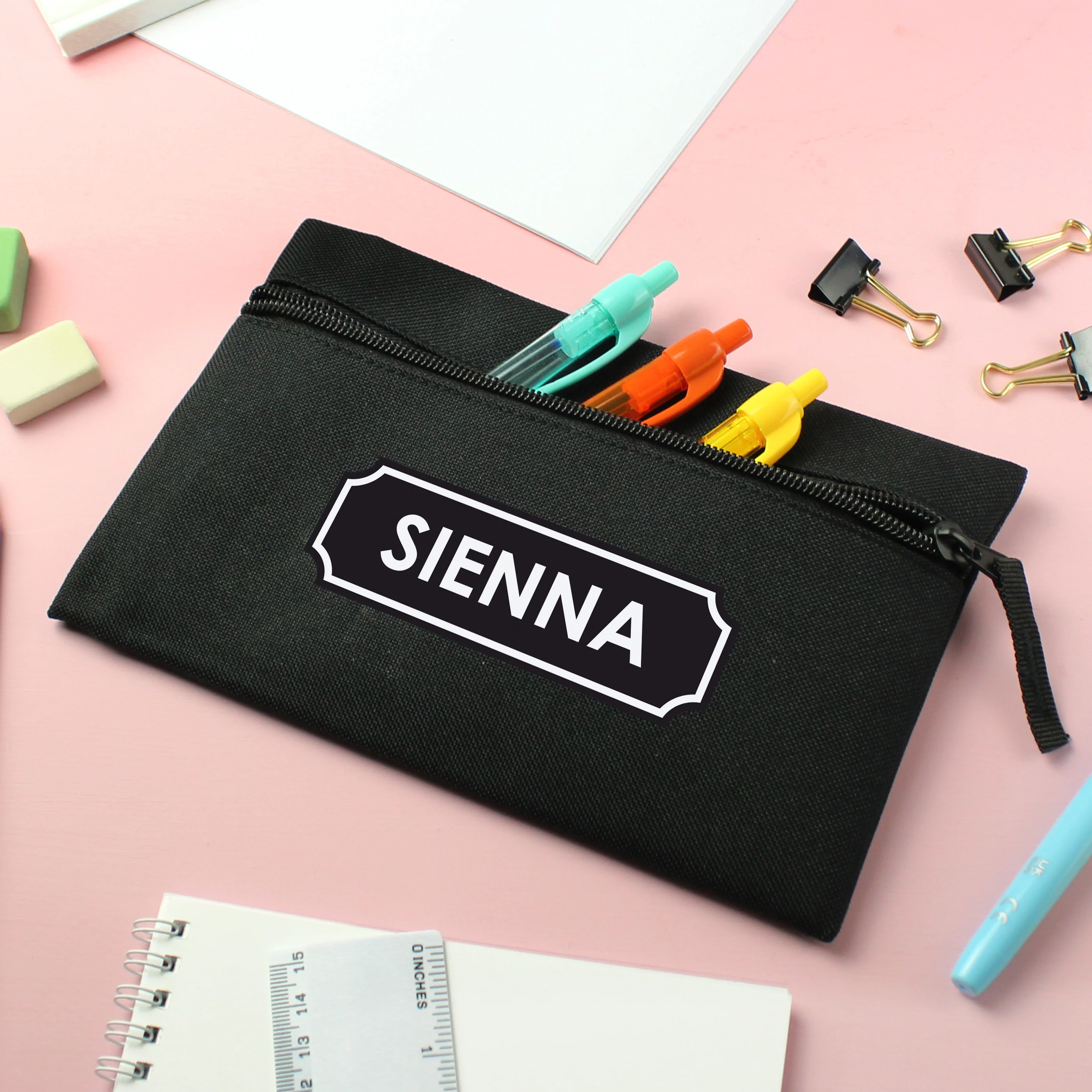 Personalised Black Pencil Case - Image 3