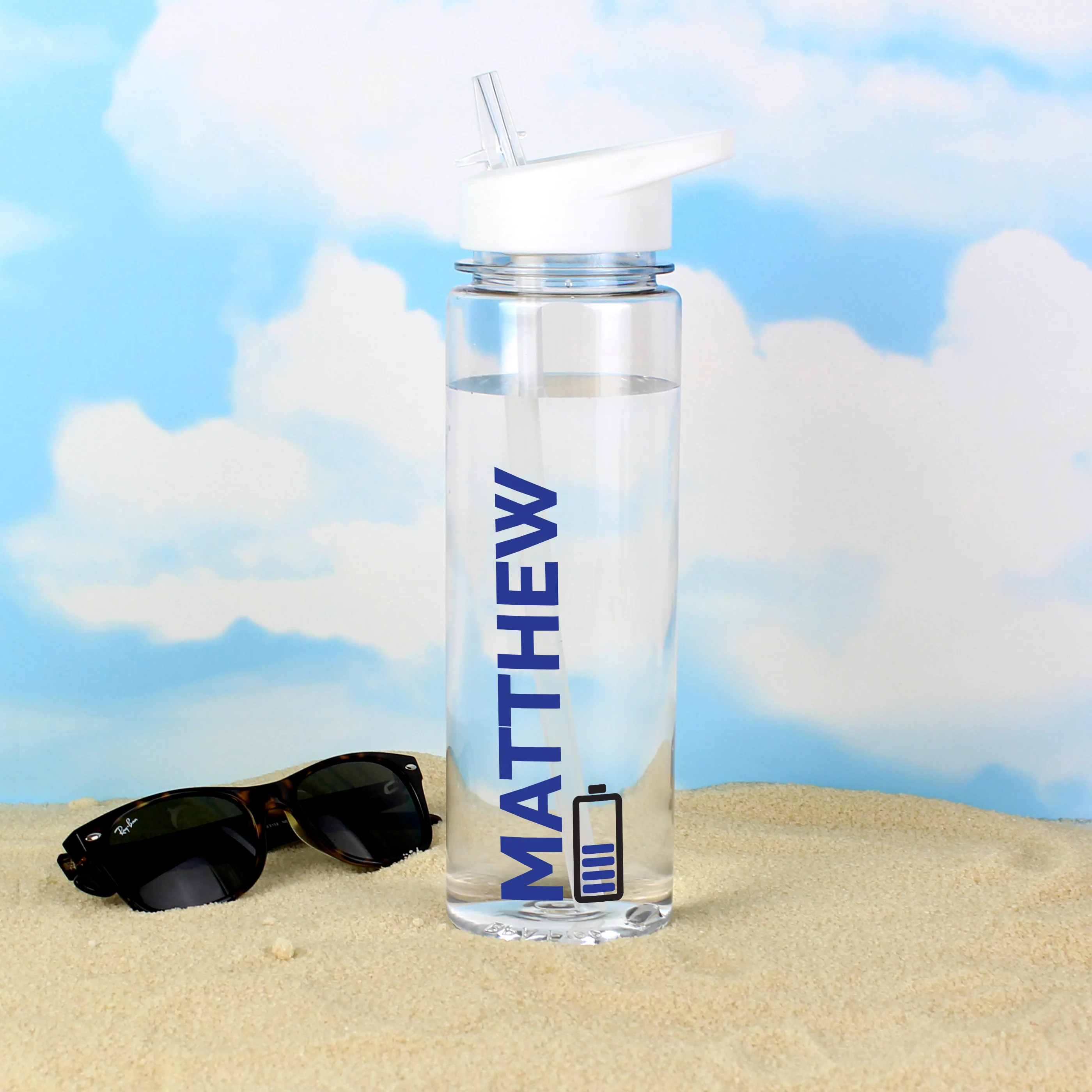 Personalised Blue Fuel Water Bottle - Image 3