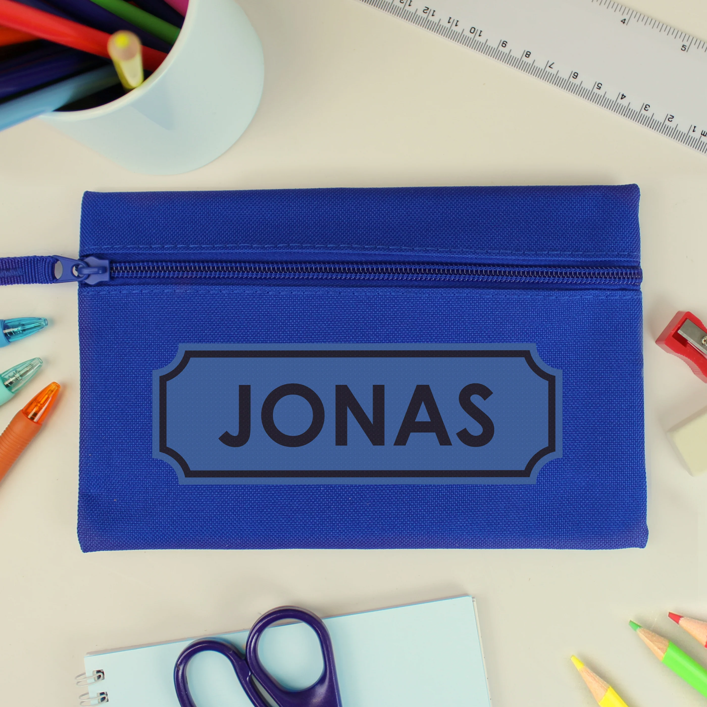 Personalised Blue Pencil Case - Image 2
