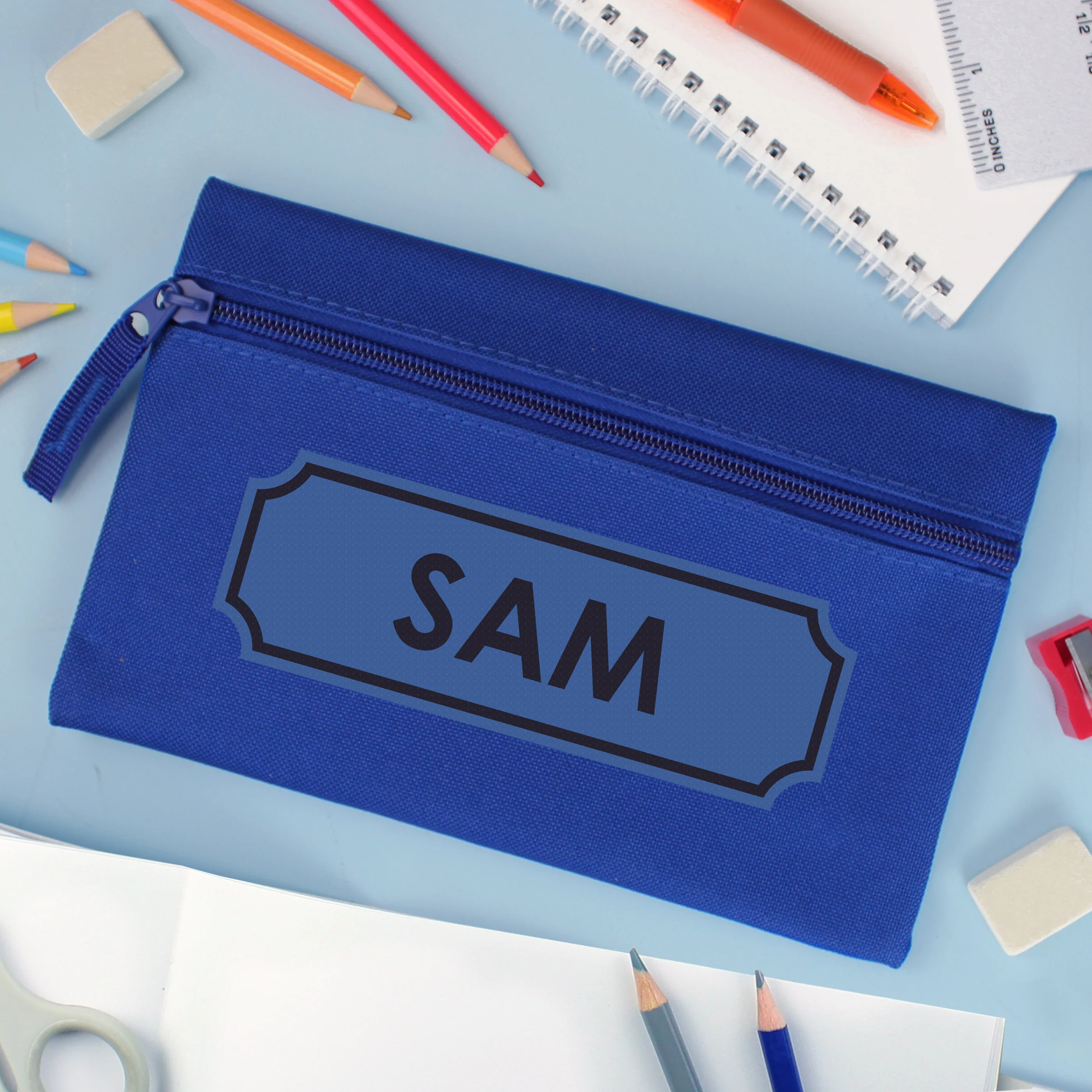 Personalised Blue Pencil Case - Image 3