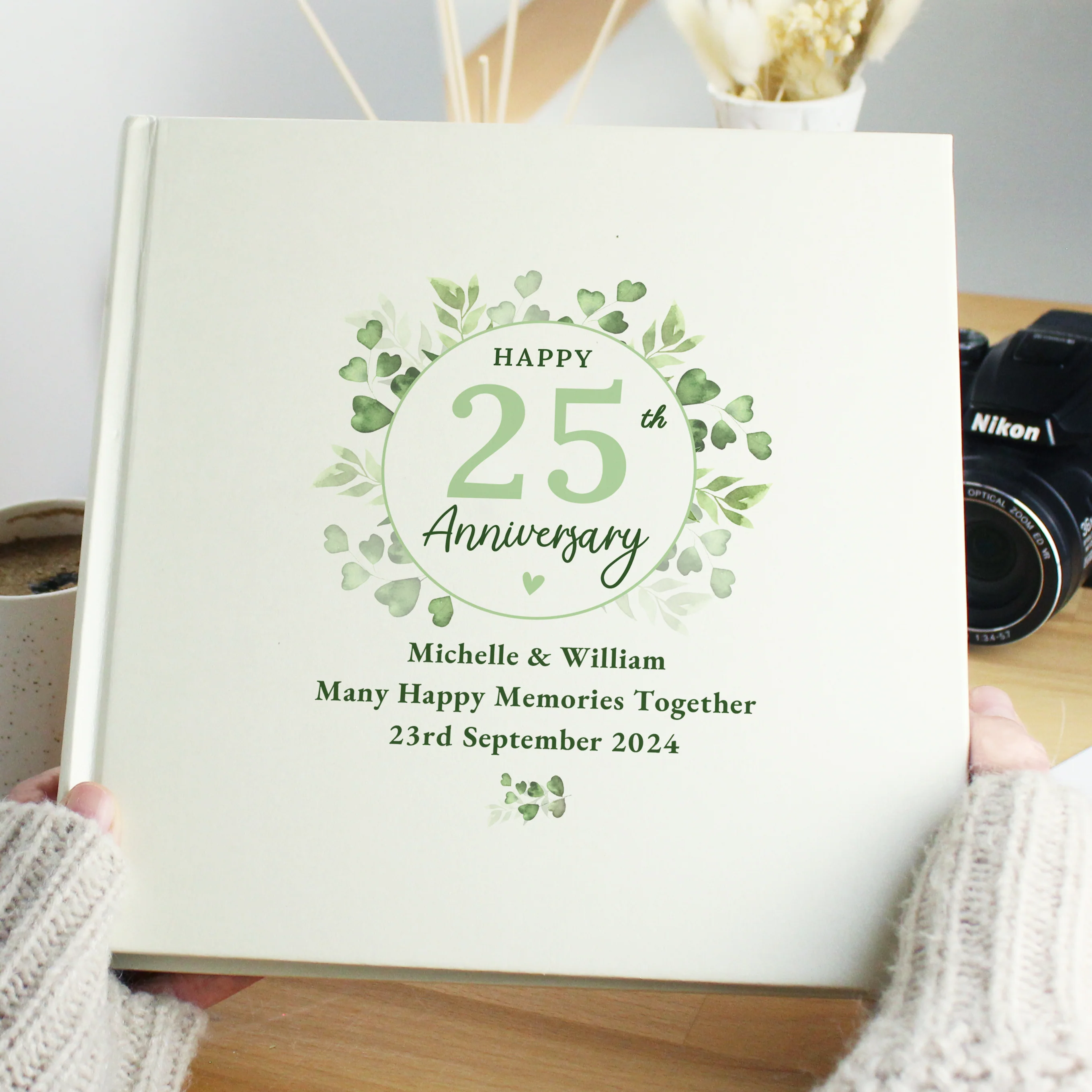 Personalised Botanical Anniversary Photo Album - Image 3