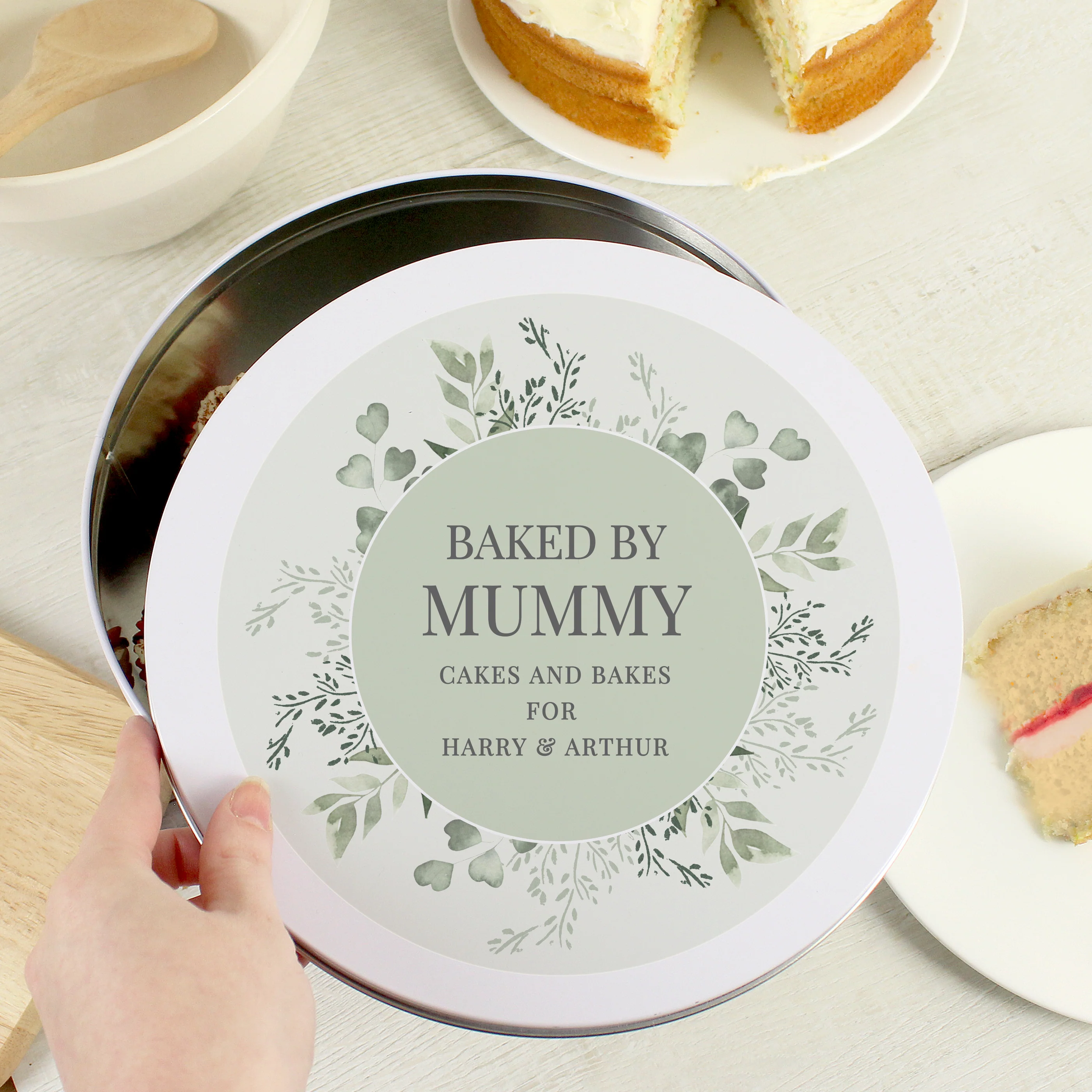 Personalised Botanical Cake Tin - Image 4