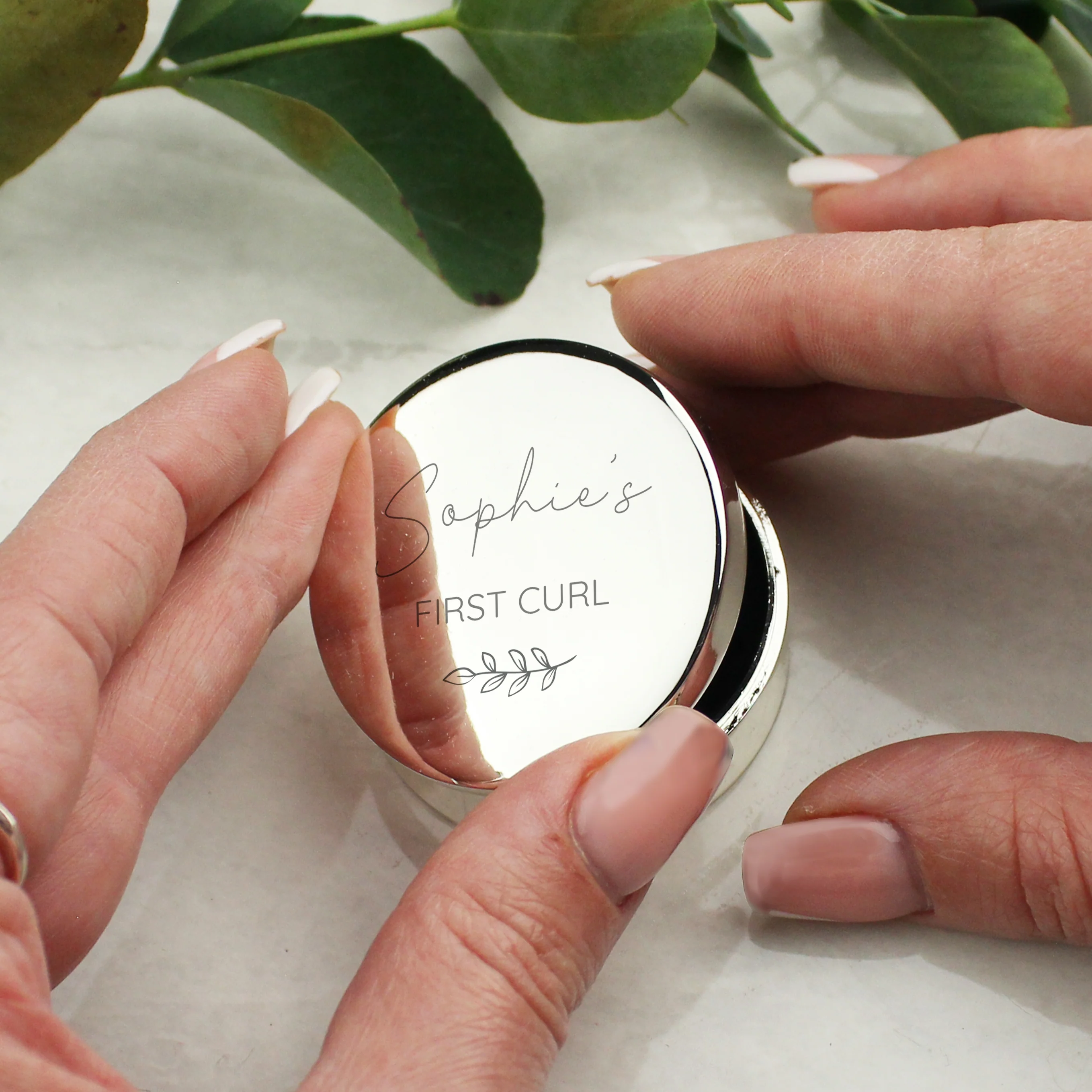Personalised Botanical First Tooth/Curl Trinket Box - Image 2
