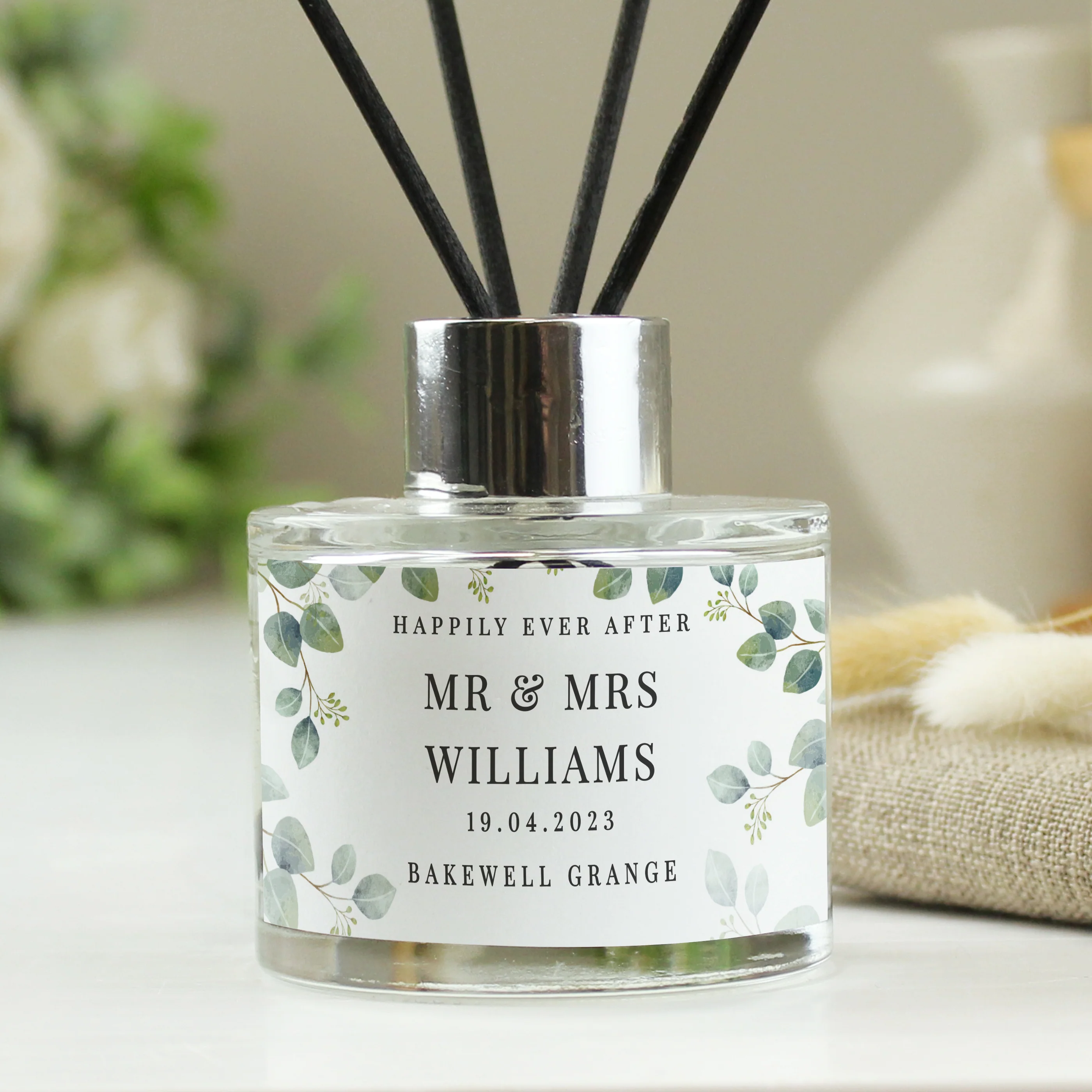Personalised Botanical Free Text Reed Diffuser - Image 2