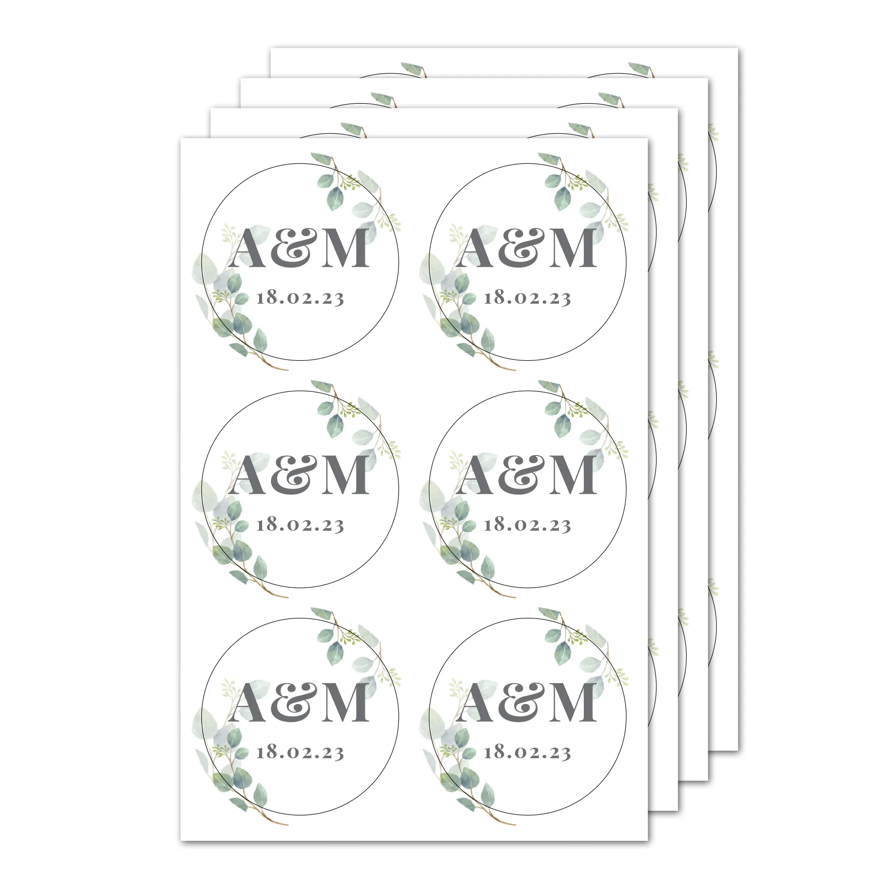 Personalised Botanical Initial Sticker Set - Image 5