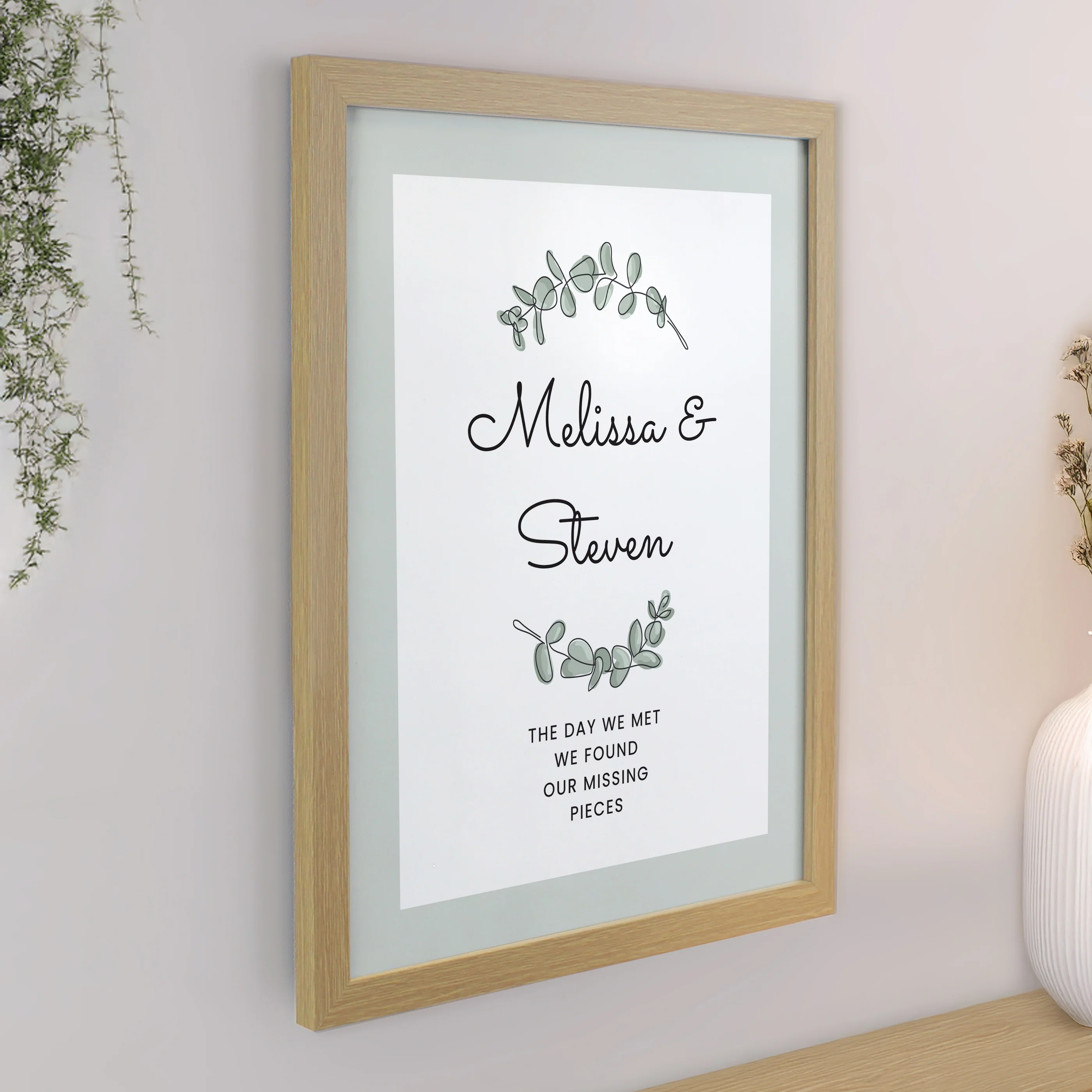 Personalised Botanical Oak Poster Frame - Image 2
