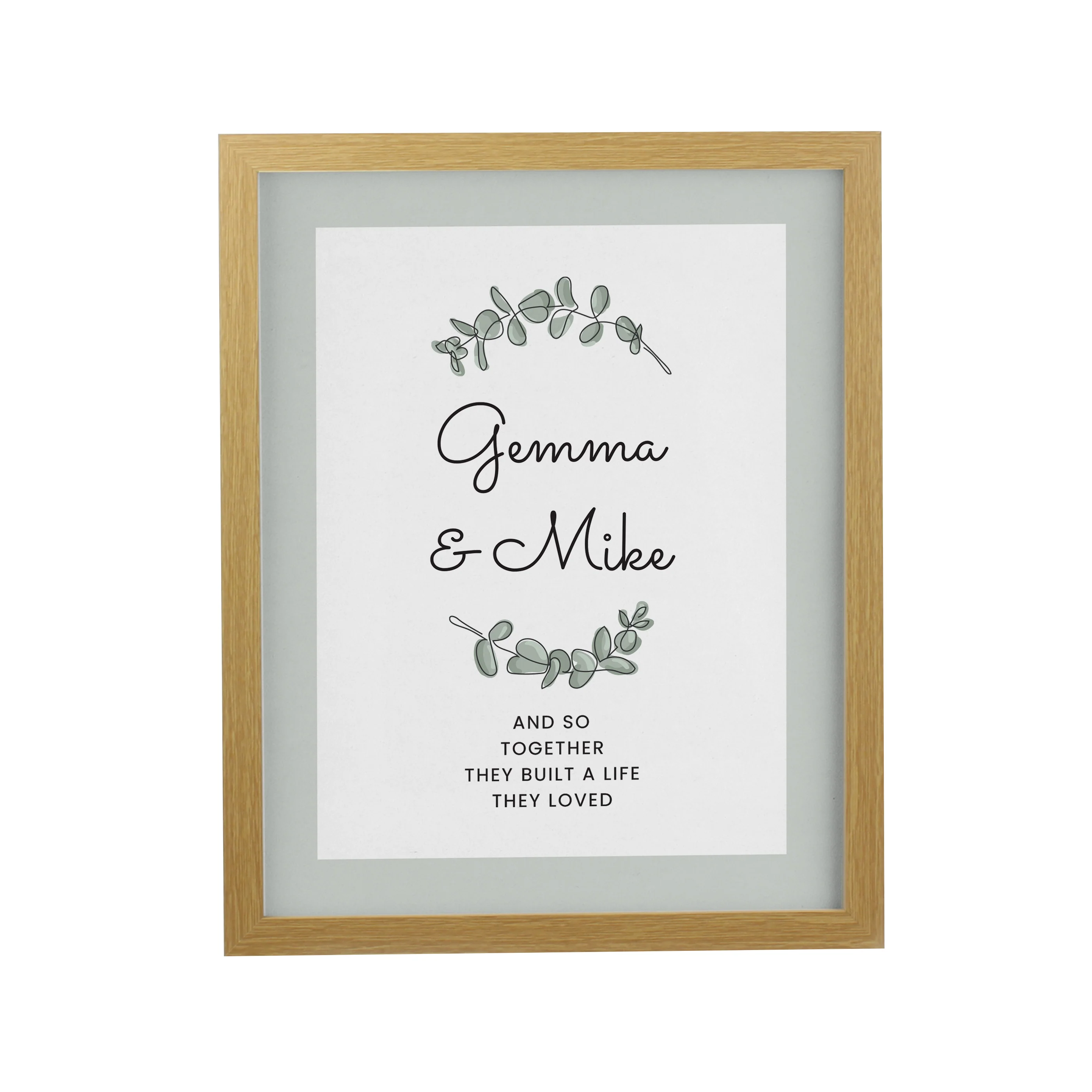 Personalised Botanical Oak Poster Frame - Image 3