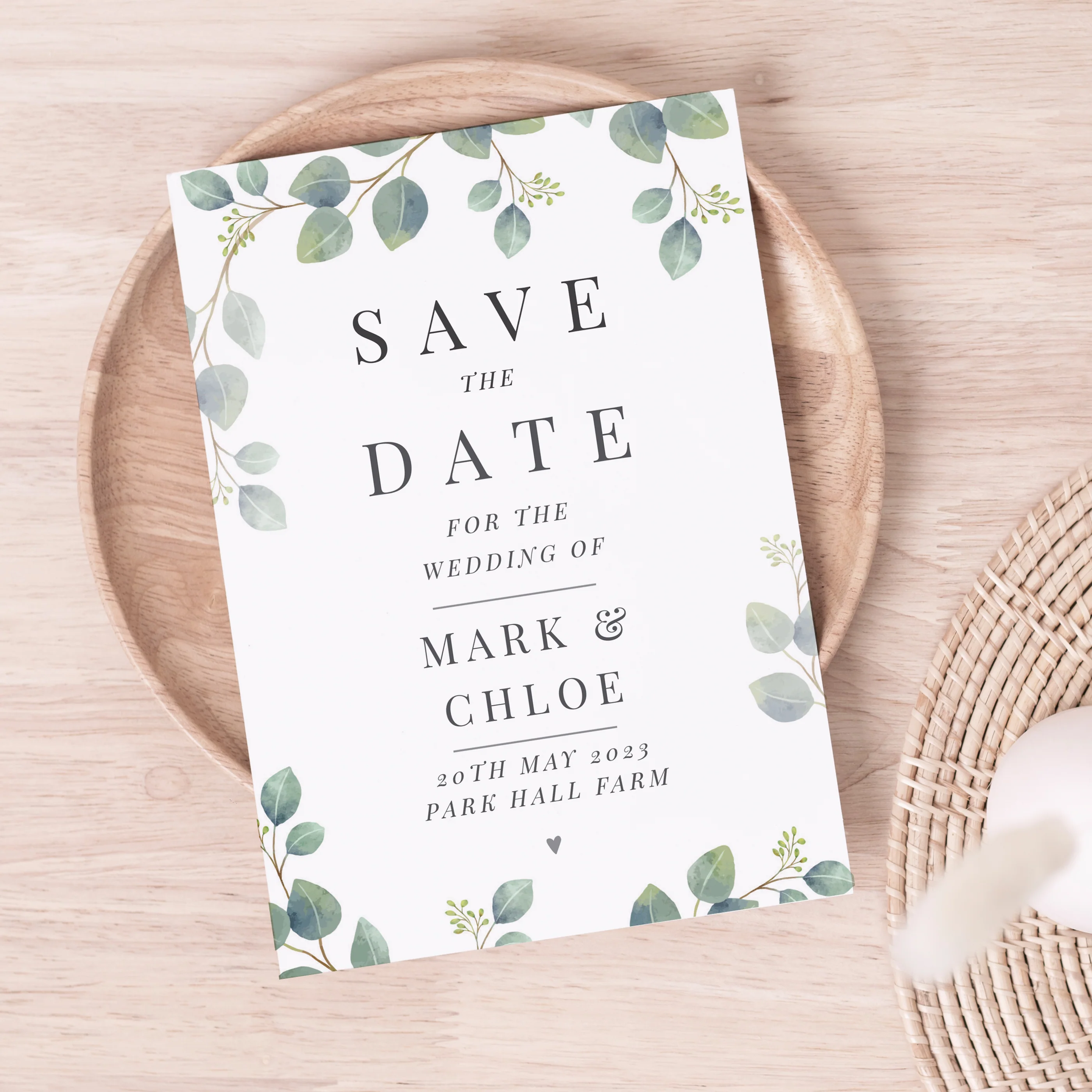 Personalised Botanical Wedding Save the Dates Pack of 36 - Image 2