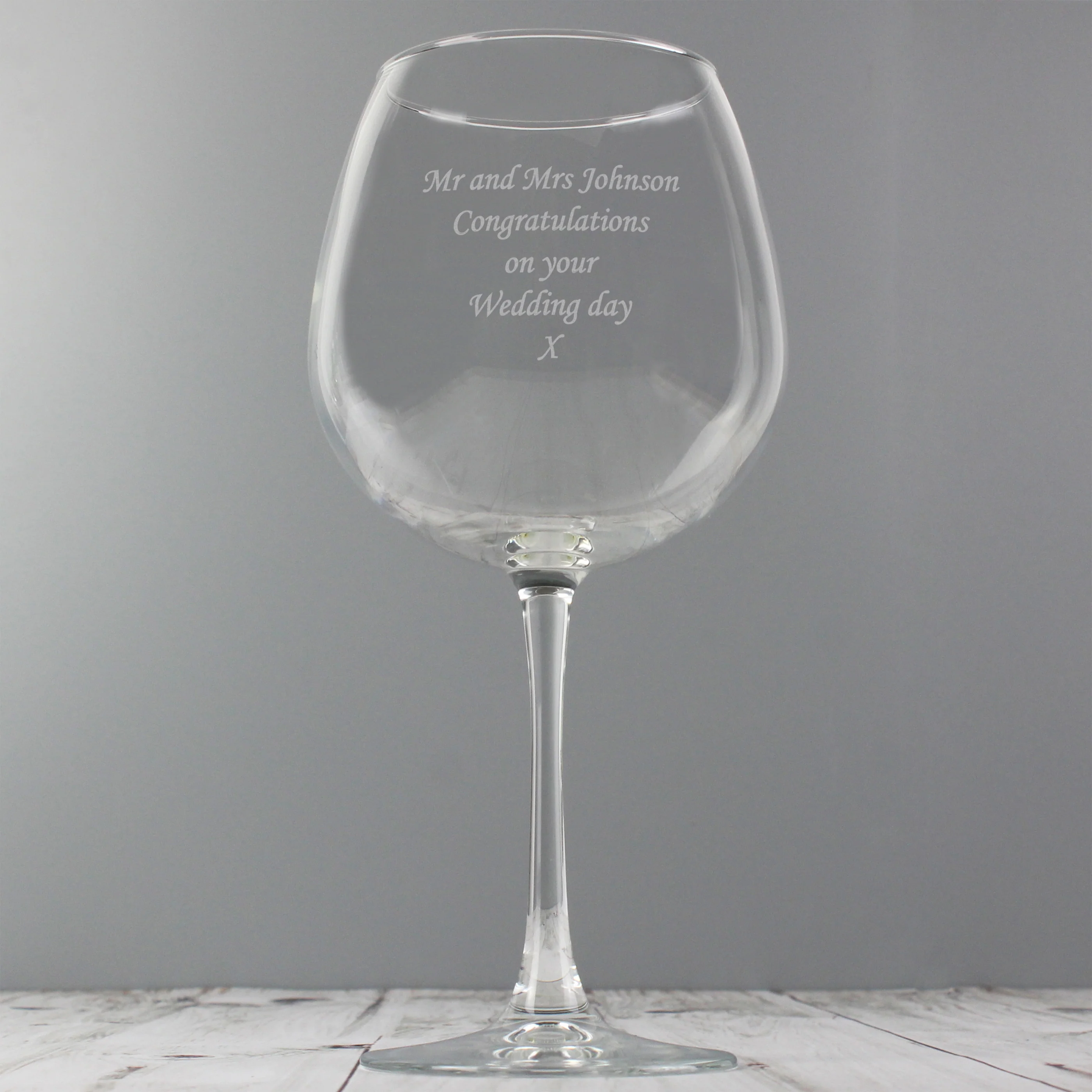 Personalised Bottle of Wine Glass - Image 11