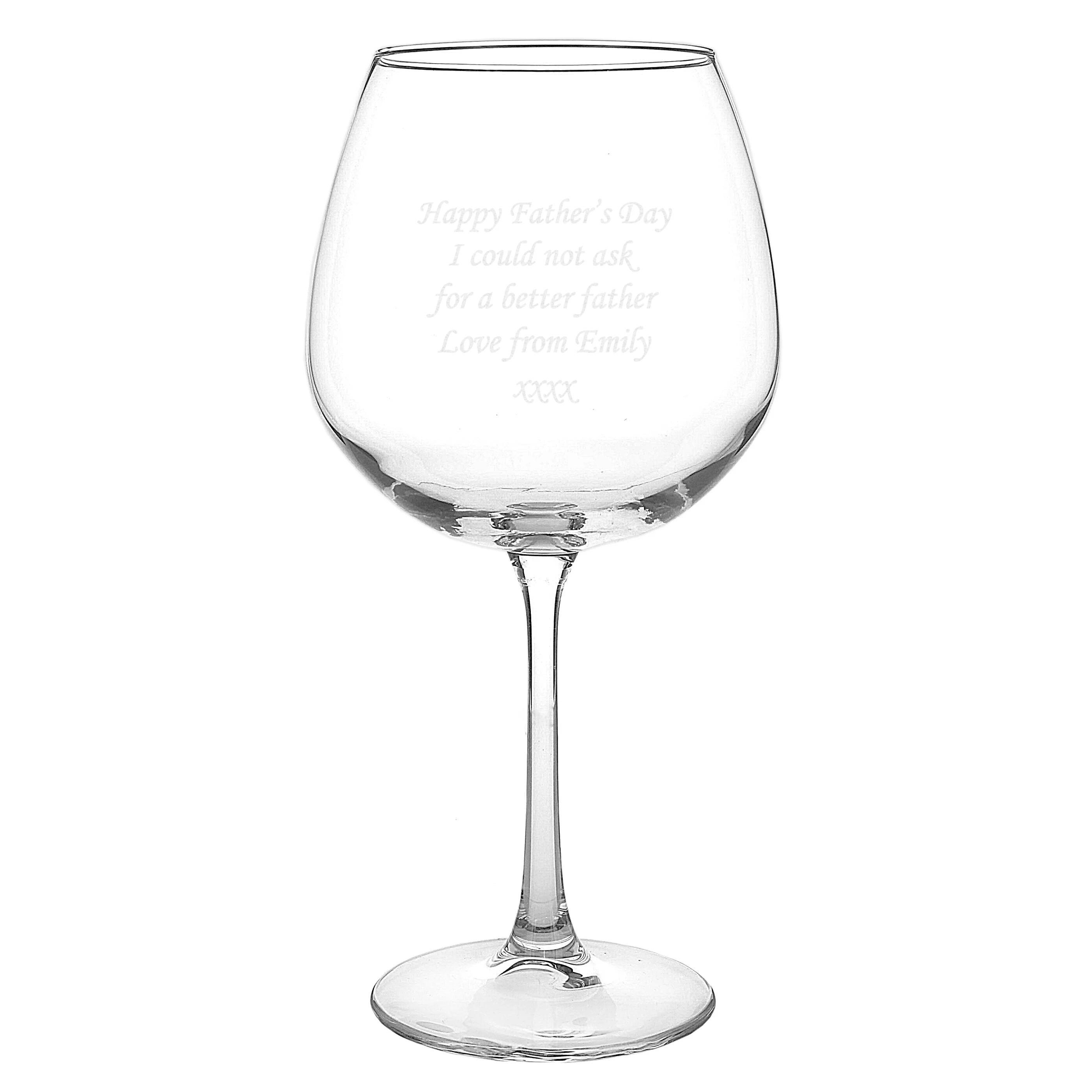 Personalised Bottle of Wine Glass - Image 2