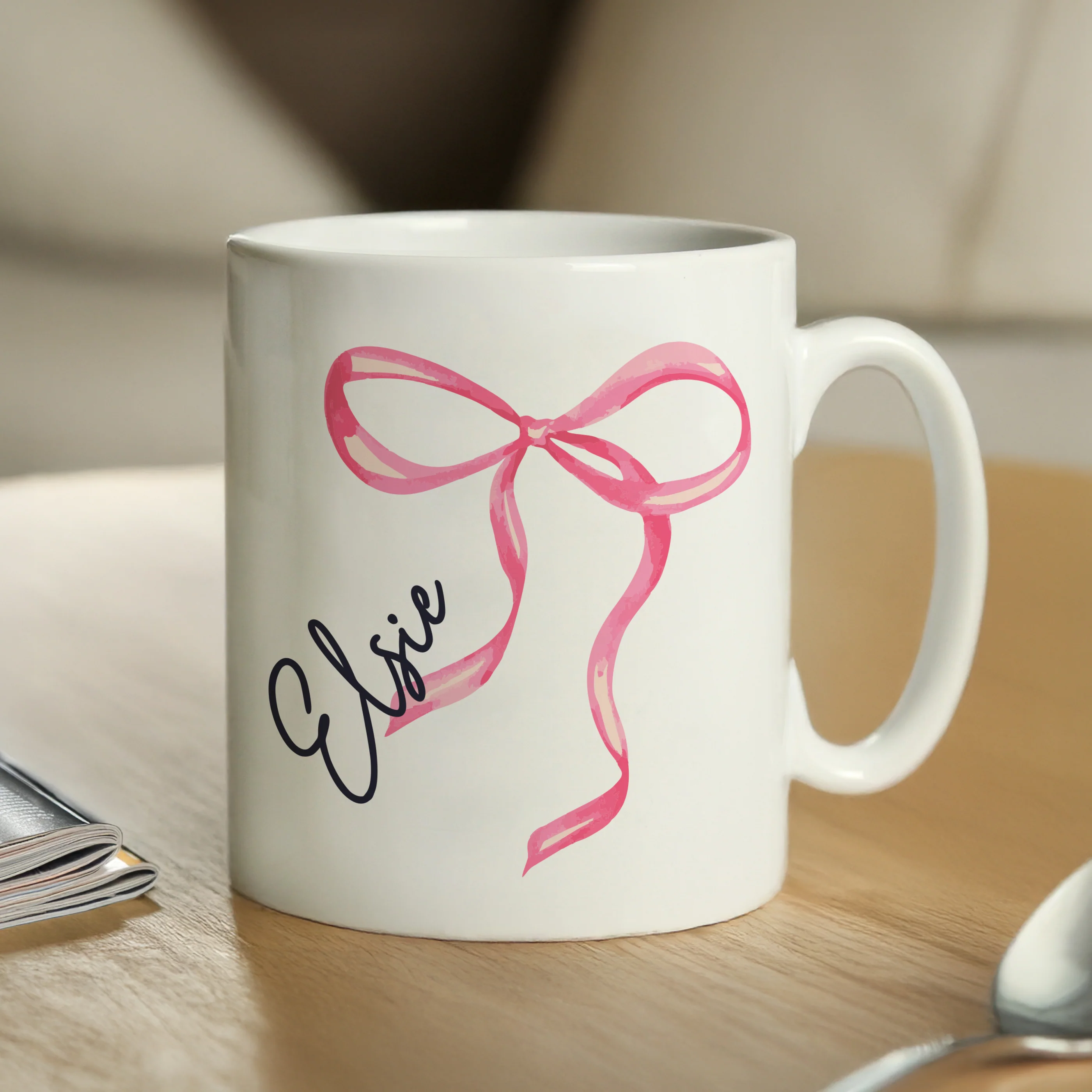 Personalised Bow Mug - Image 2
