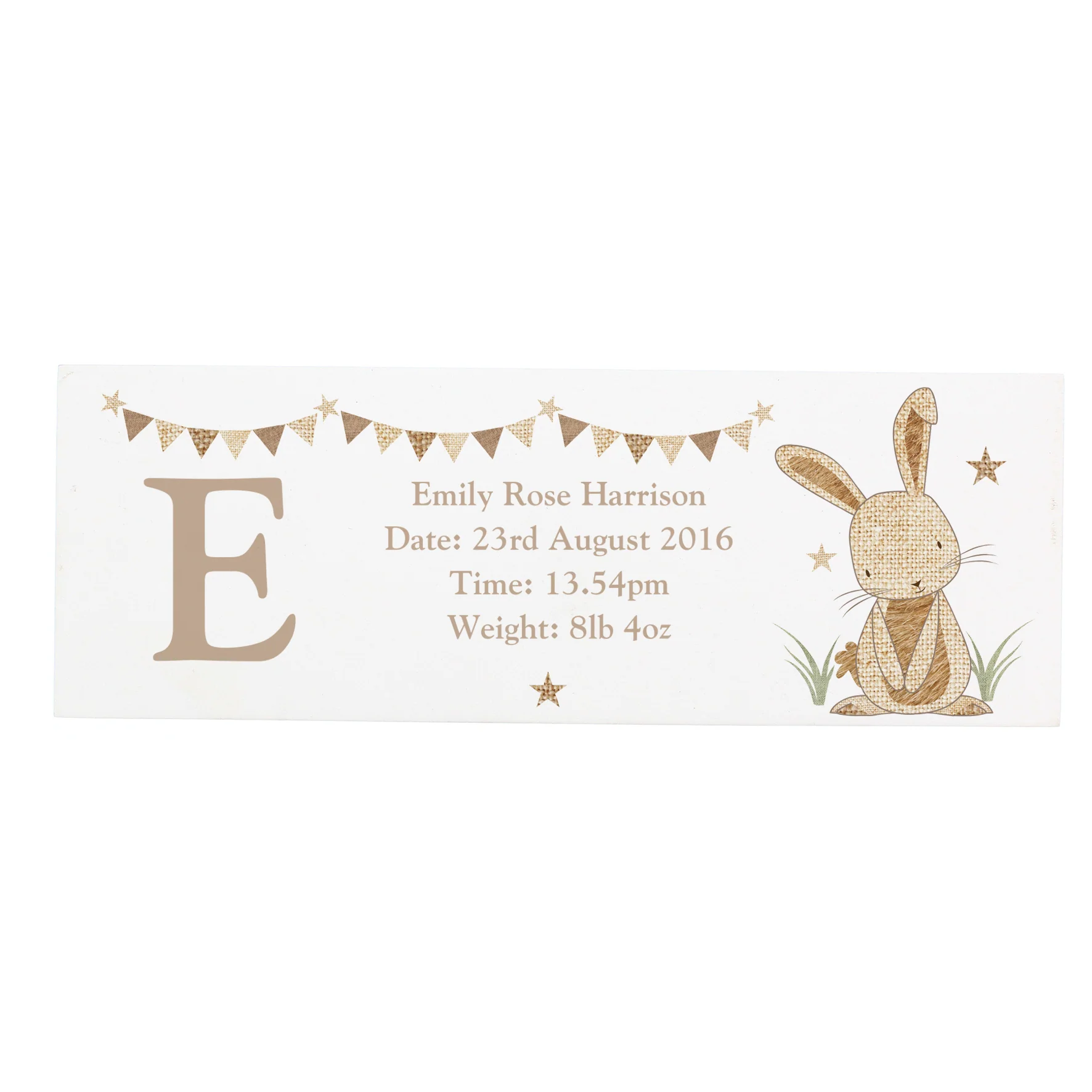 Personalised Bunny Wooden Shelf Ornament