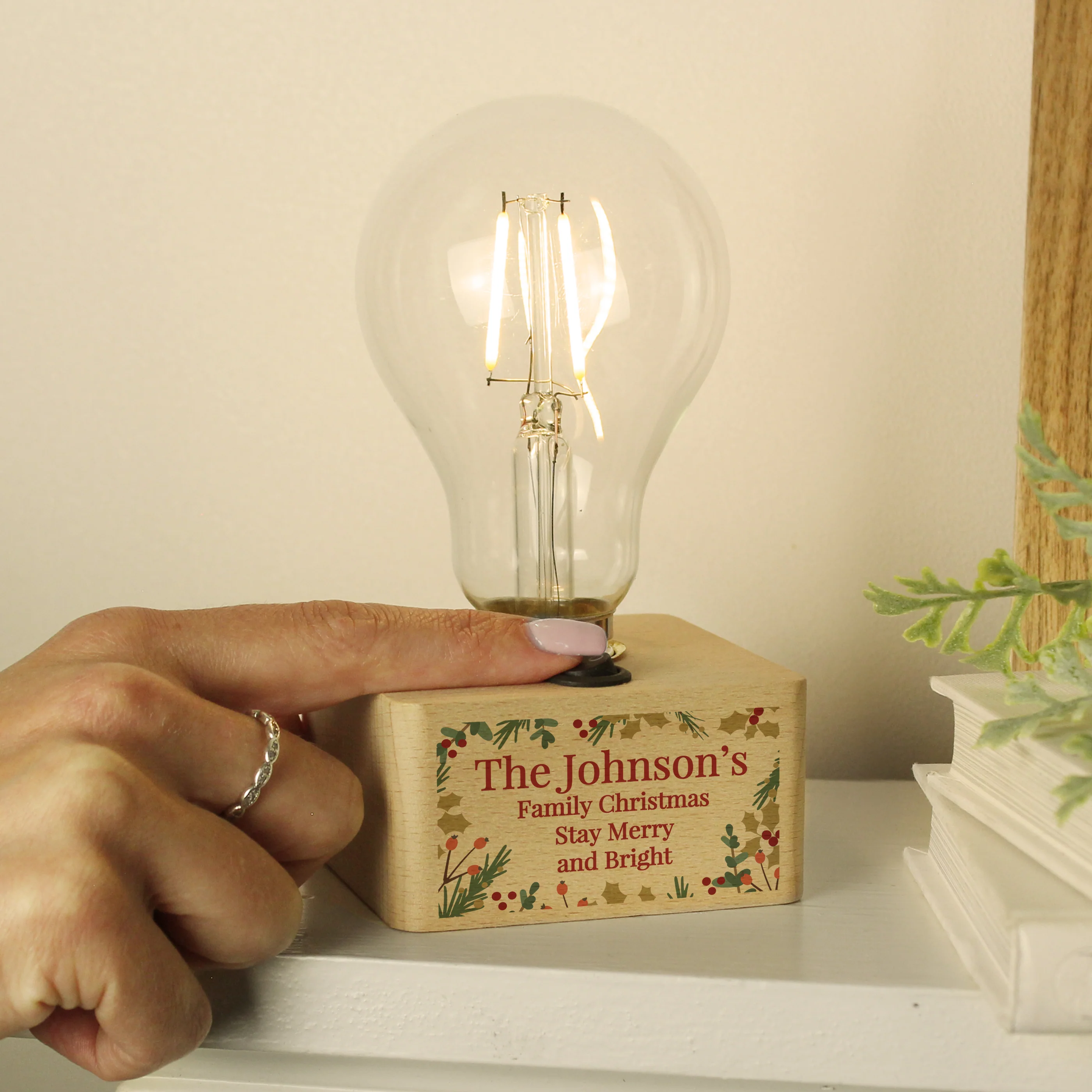 Personalised Christmas Foliage Light Bulb - Image 3