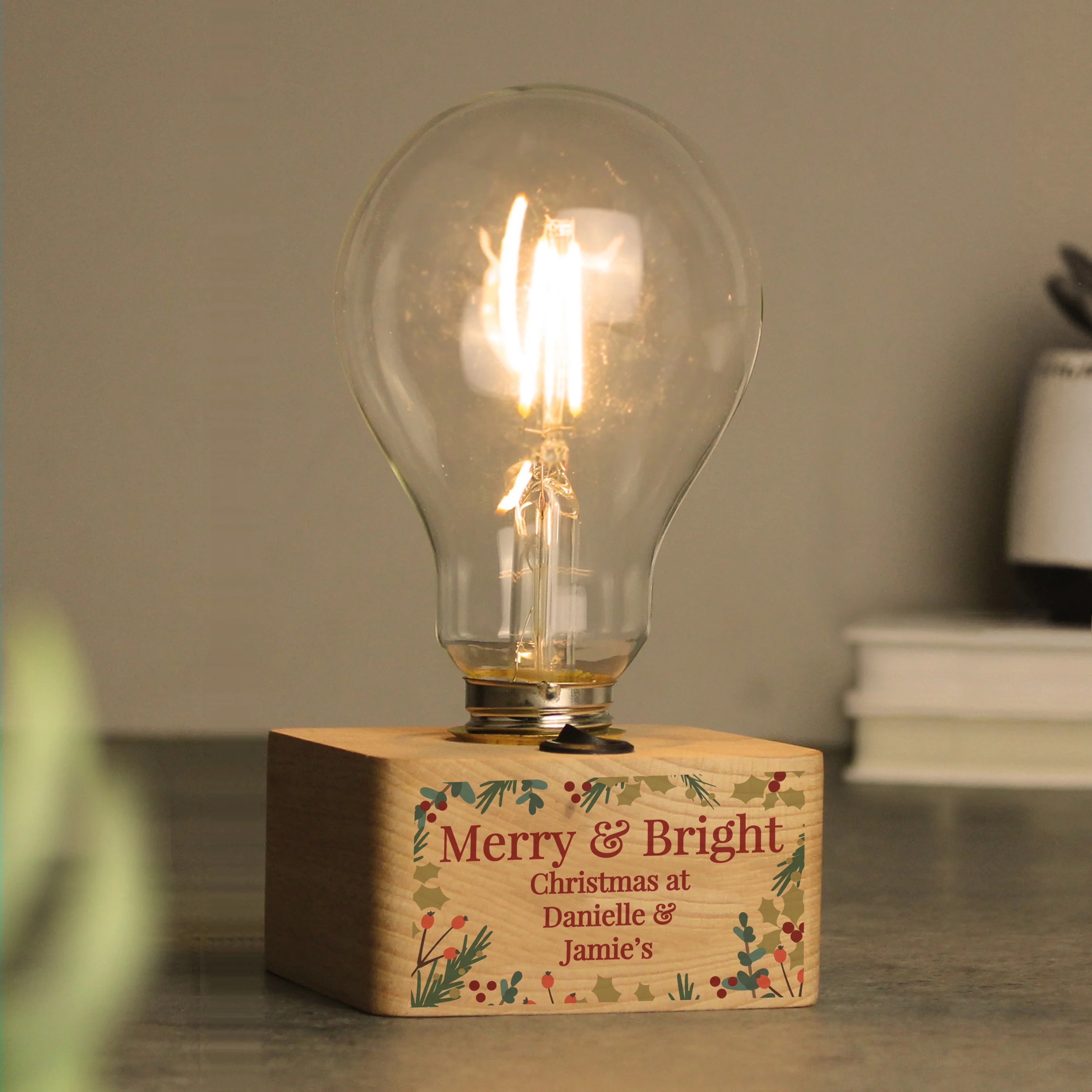 Personalised Christmas Foliage Light Bulb - Image 4