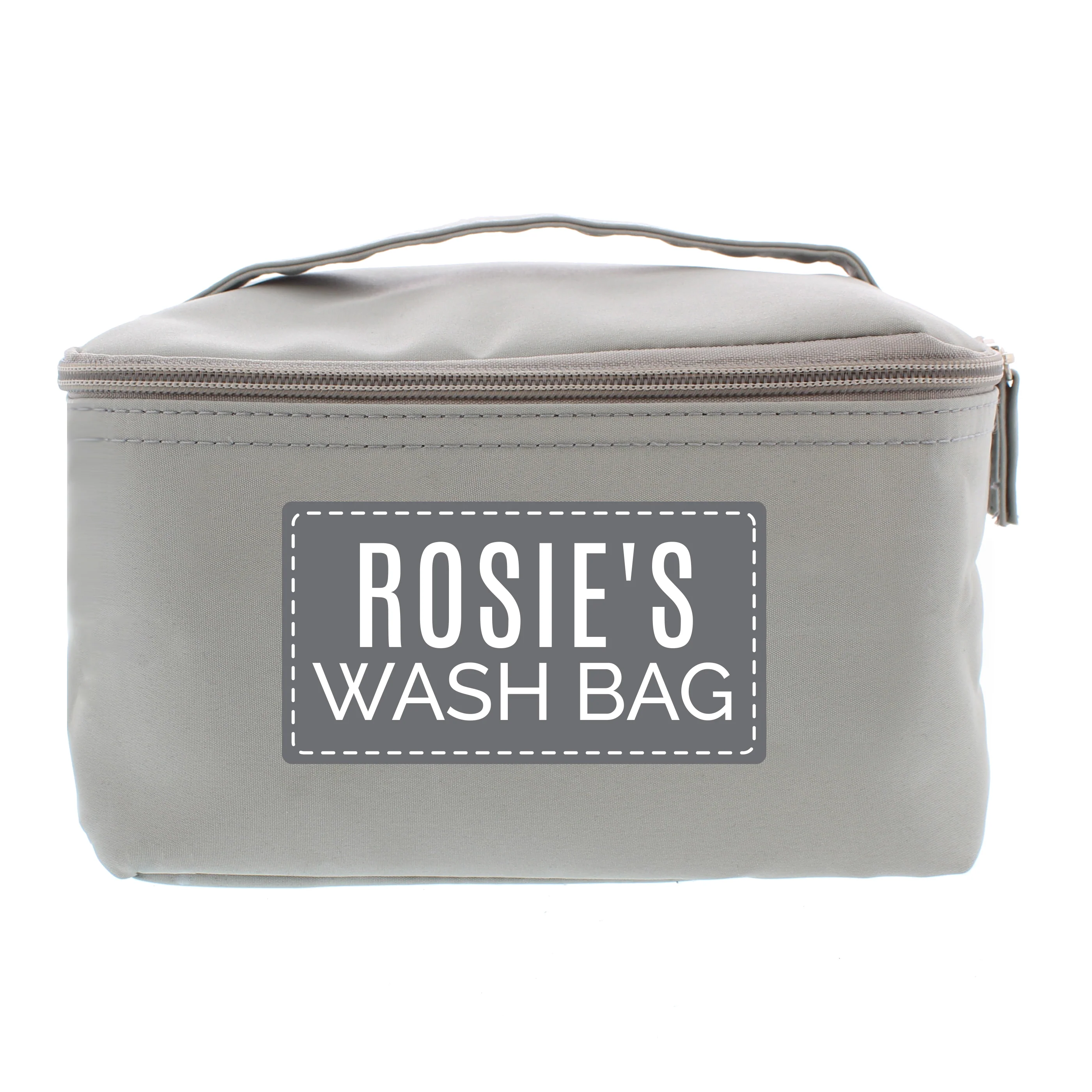 Personalised Classic Grey Toiletry Bag - Image 2