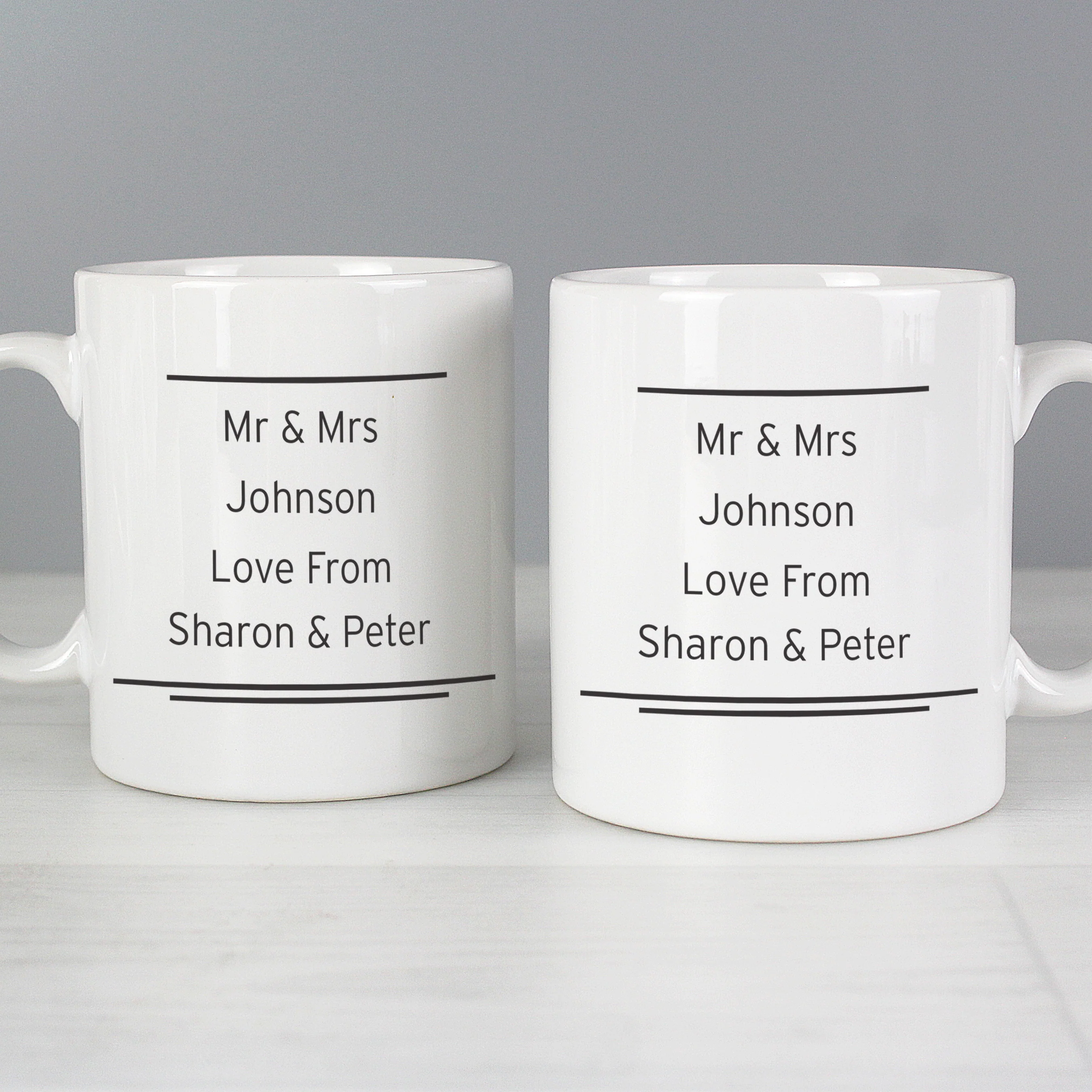 Personalised Classic Mr Right/Mrs Always Right Mug Set - Image 3