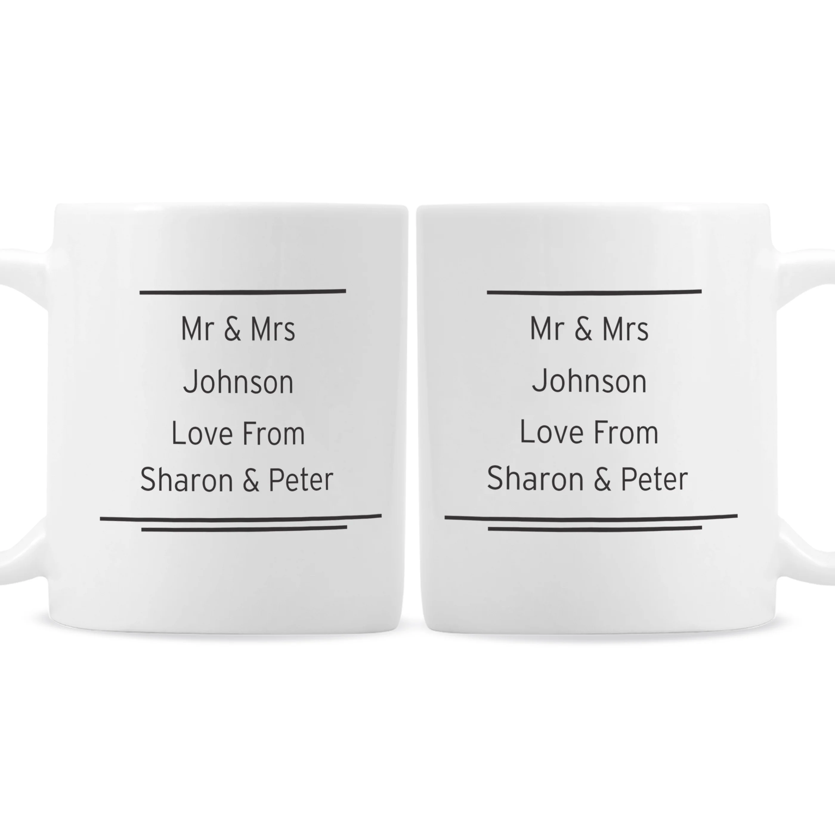 Personalised Classic Mr Right/Mrs Always Right Mug Set - Image 4