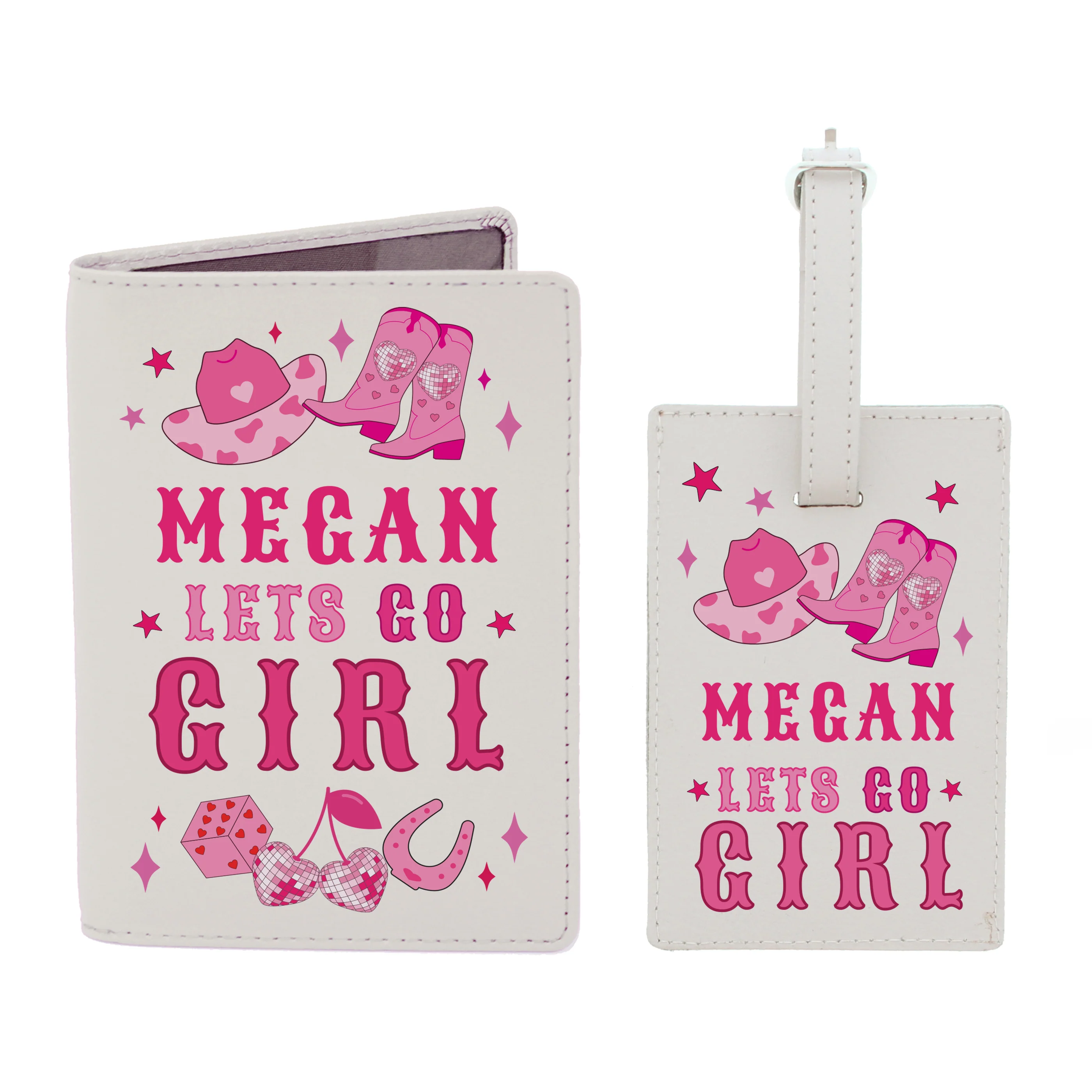 Personalised Cowgirl Luggage Tag & Passport Holder - Image 5