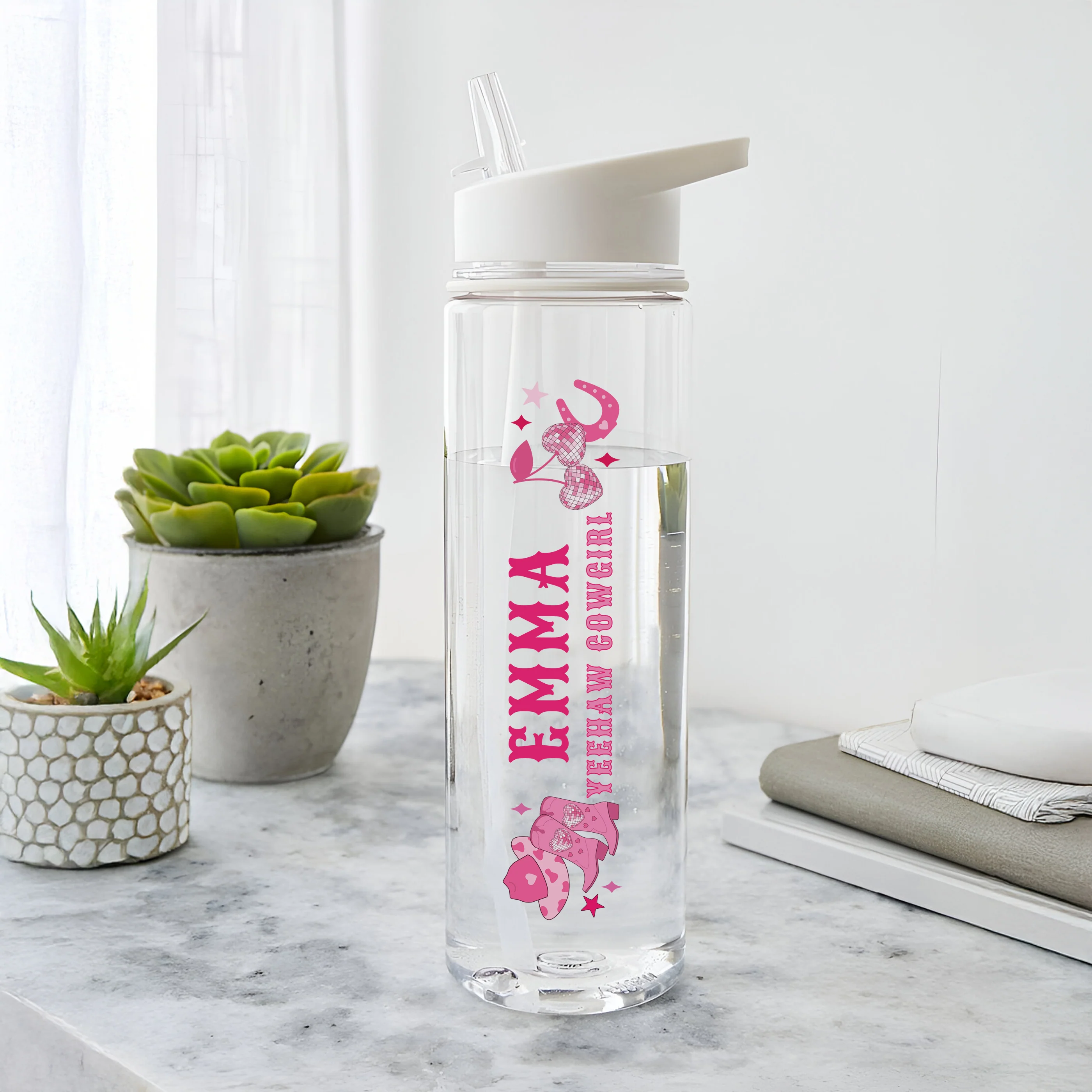 Personalised Cowgirl Water Bottle - Image 2