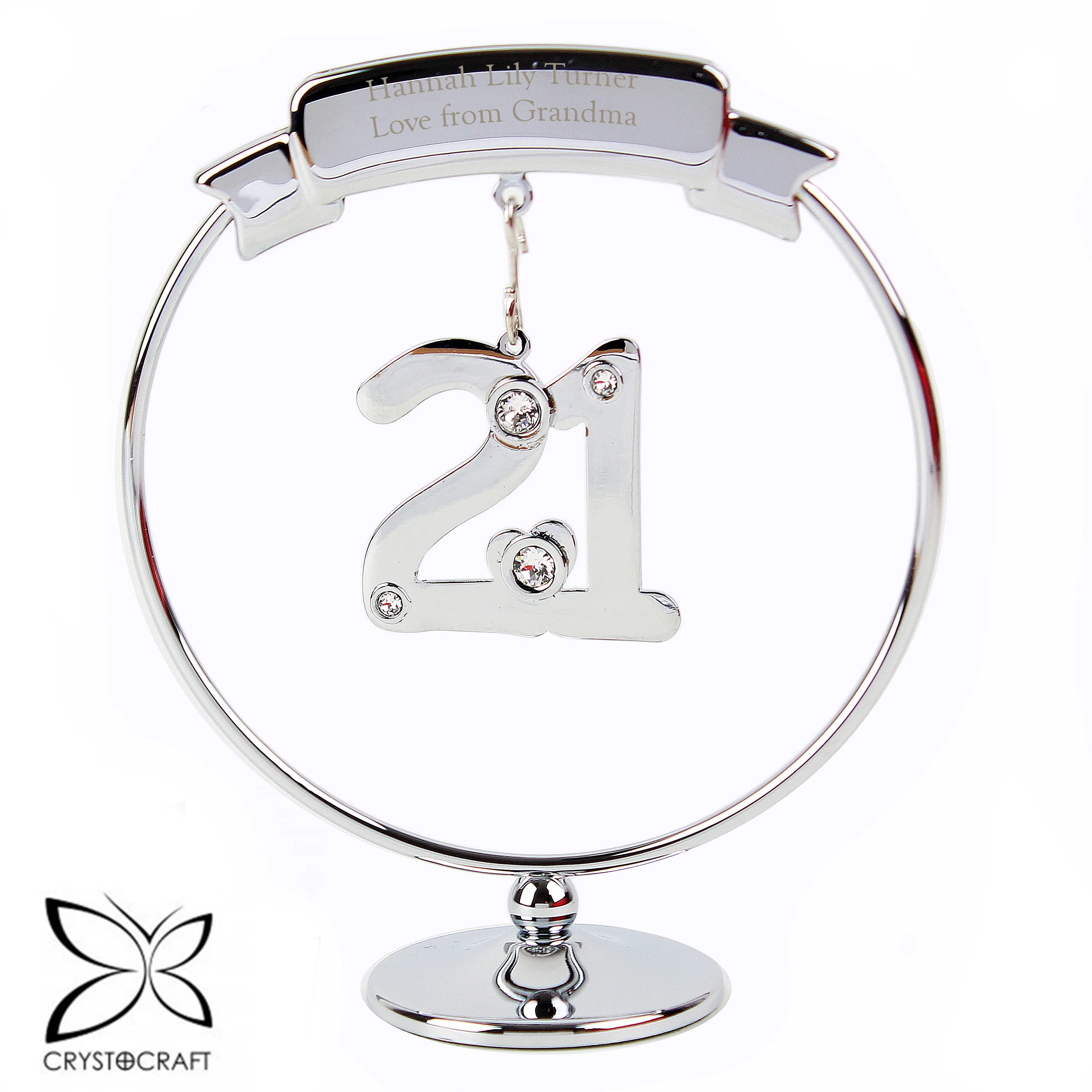 Personalised Crystocraft 21st Celebration Ornament - Image 3