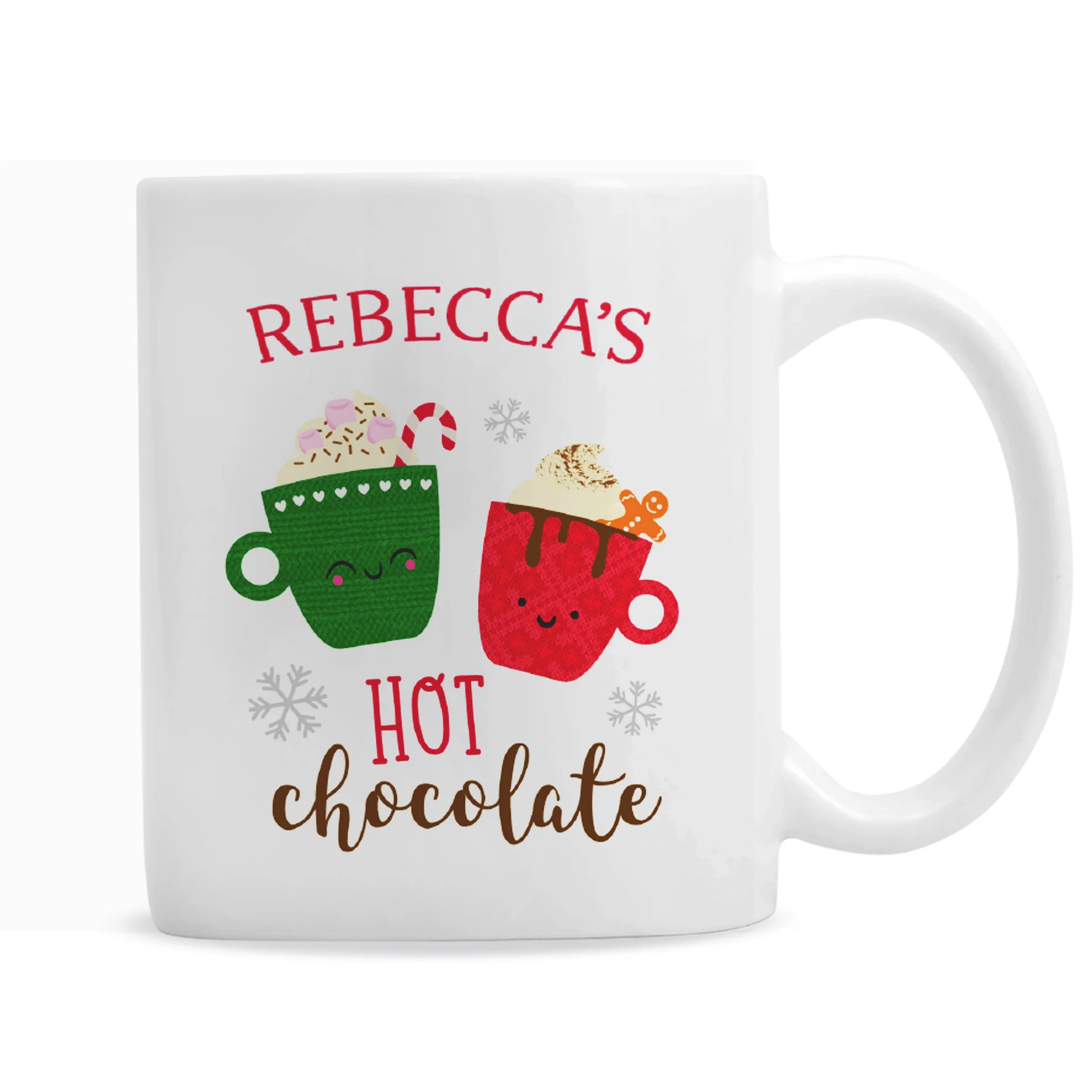 Personalised Cute Christmas Hot Chocolate Mug - Image 5