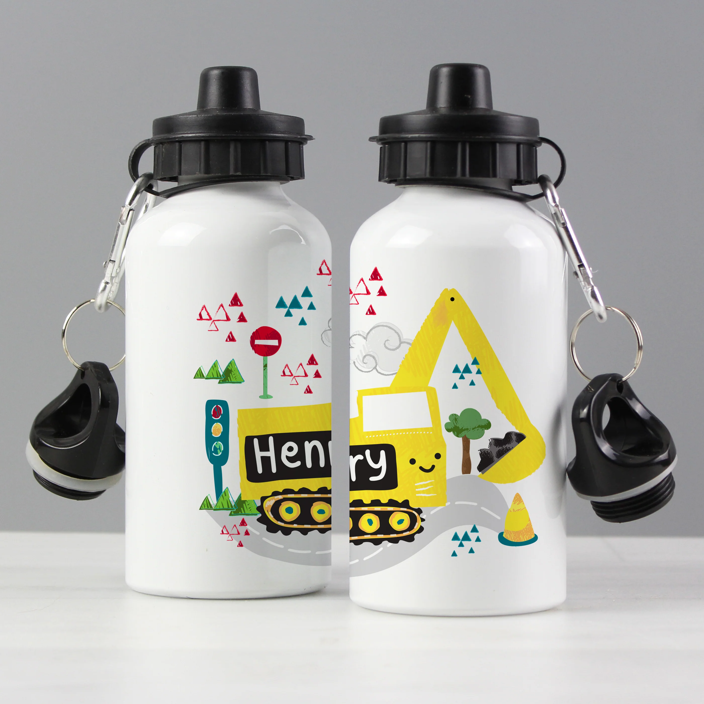Personalised Digger Drinks Bottle - Image 3