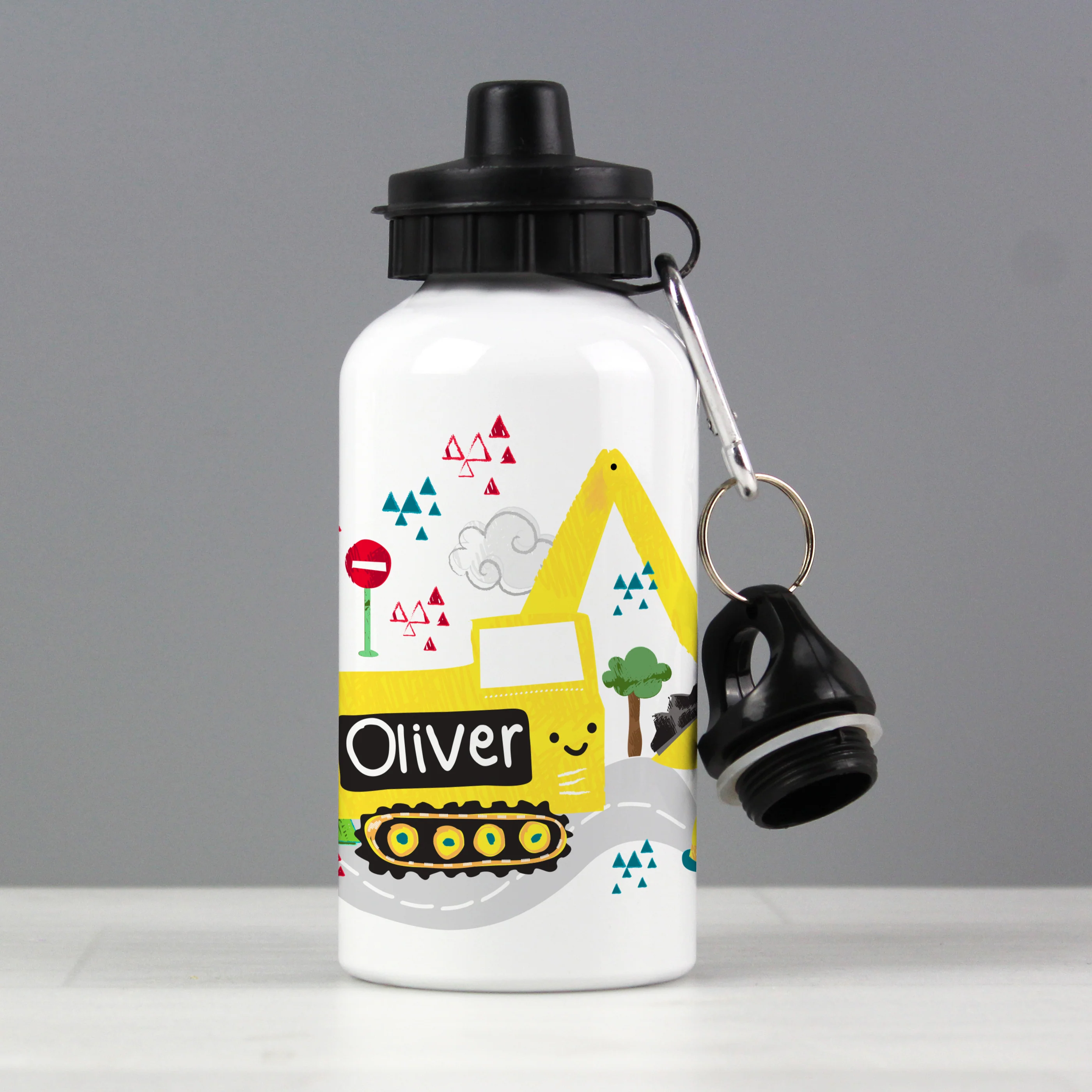 Personalised Digger Drinks Bottle - Image 4