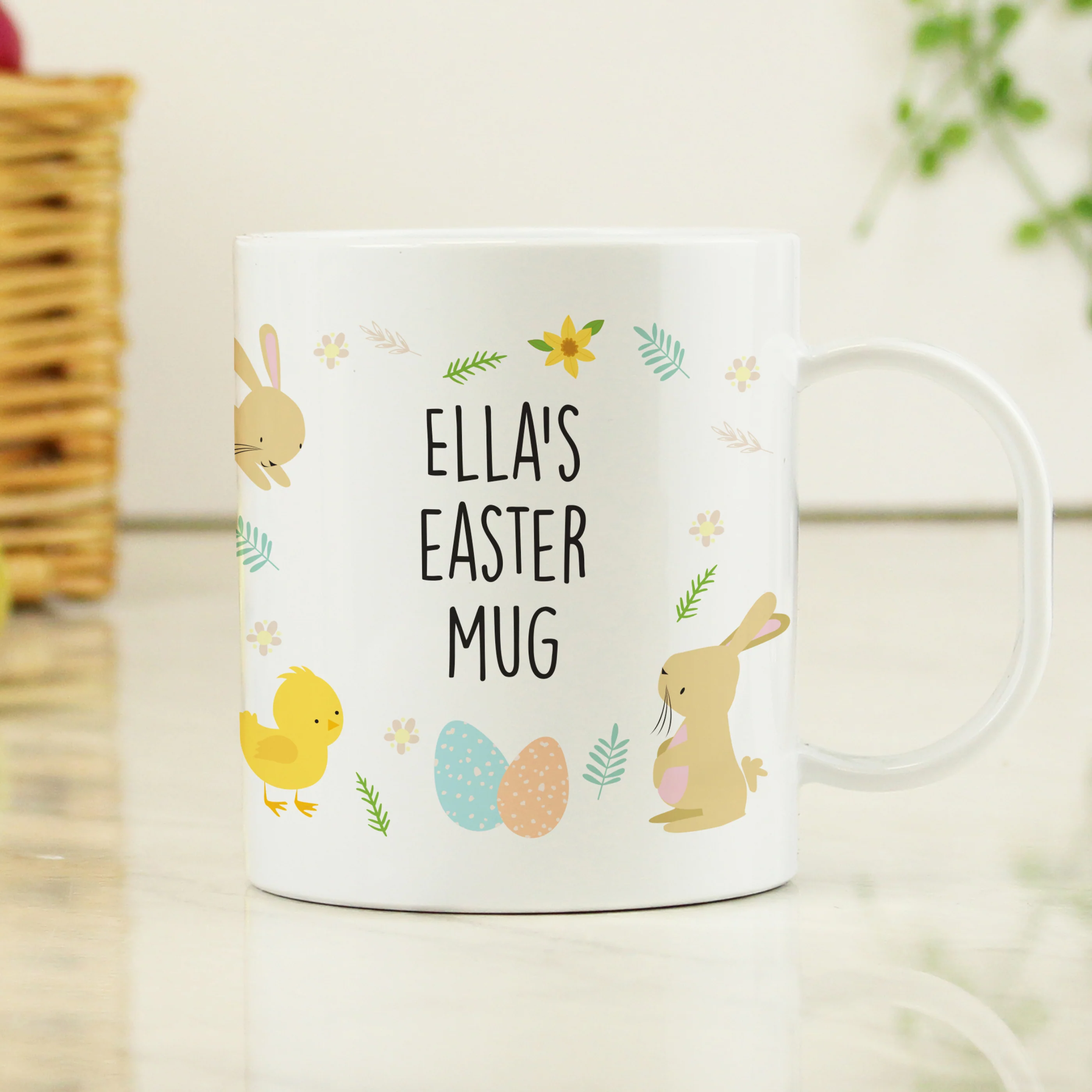 Personalised Easter Bunny Plastic Mug