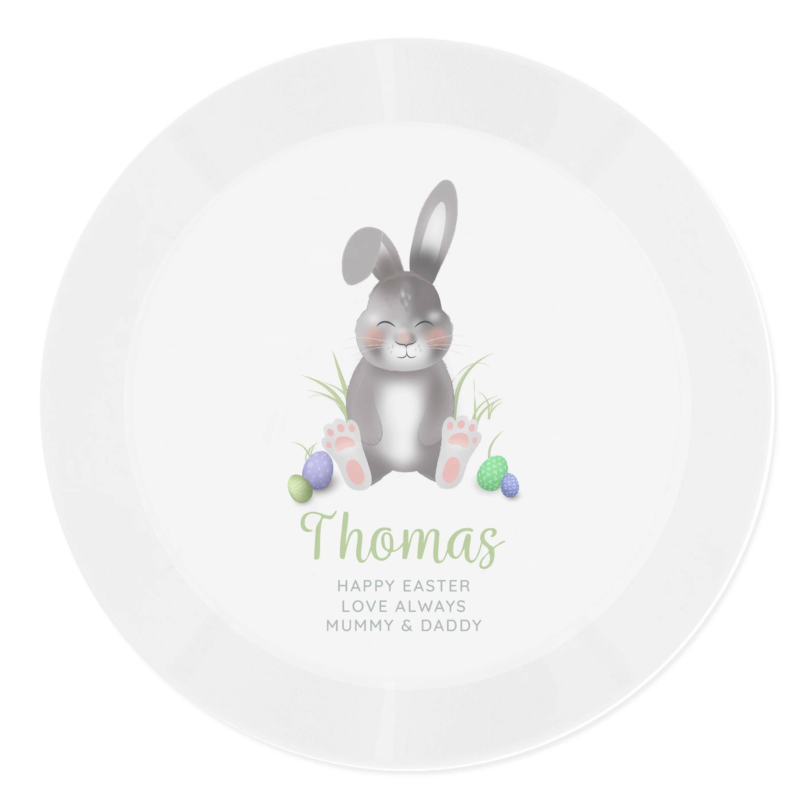 Personalised Easter Bunny Plastic Plate - Image 5