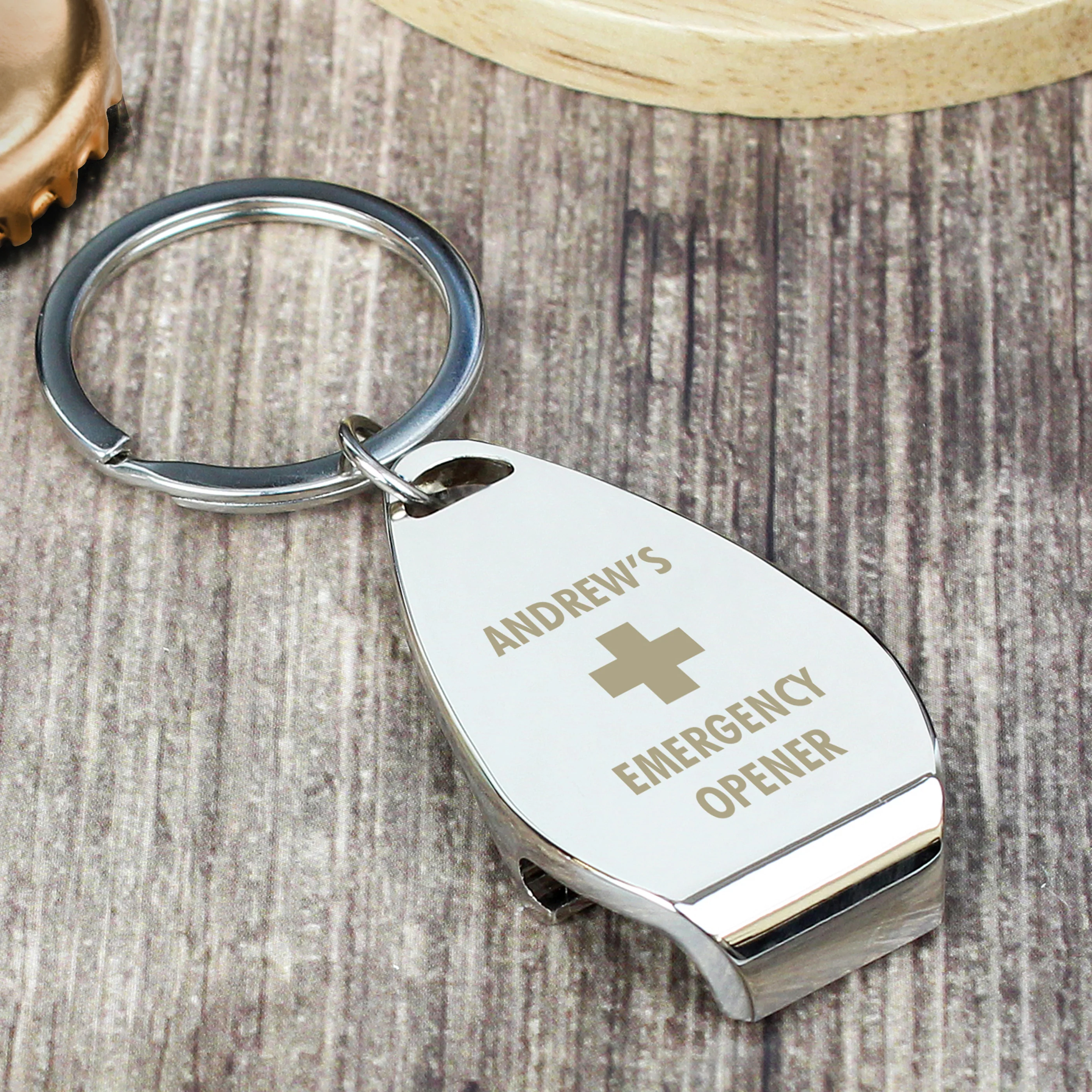 Personalised Emergency Bottle Opener Keyring - Image 4