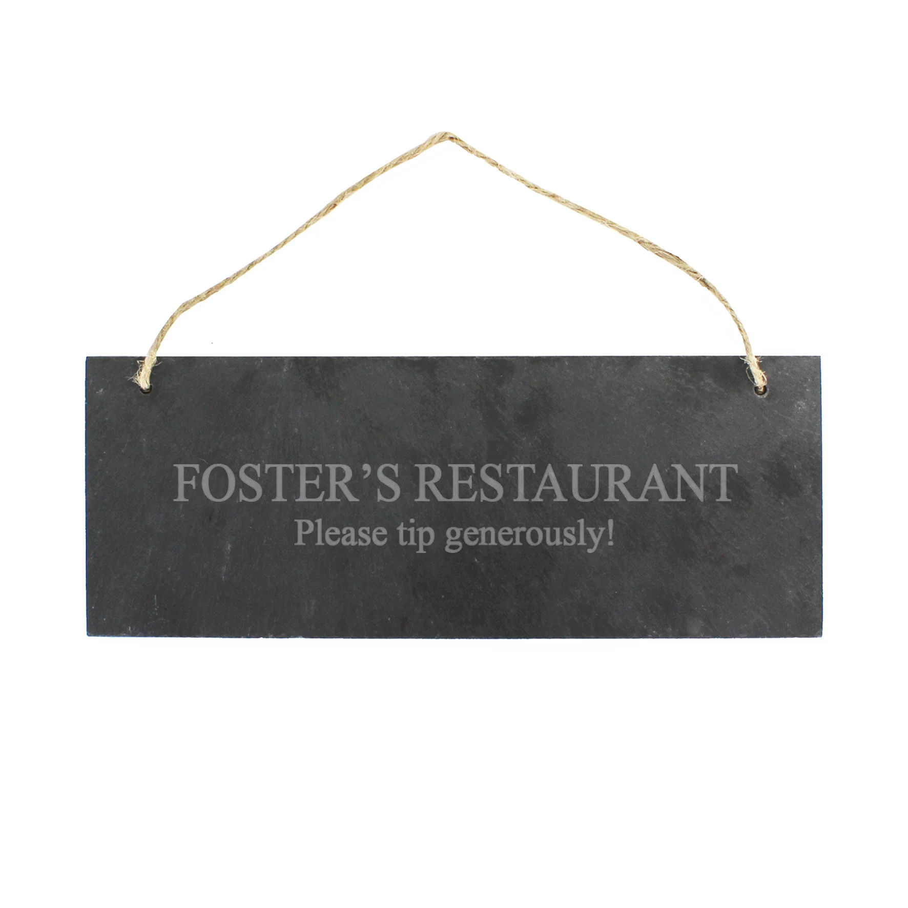 Personalised Engraved Hanging Slate Plaque