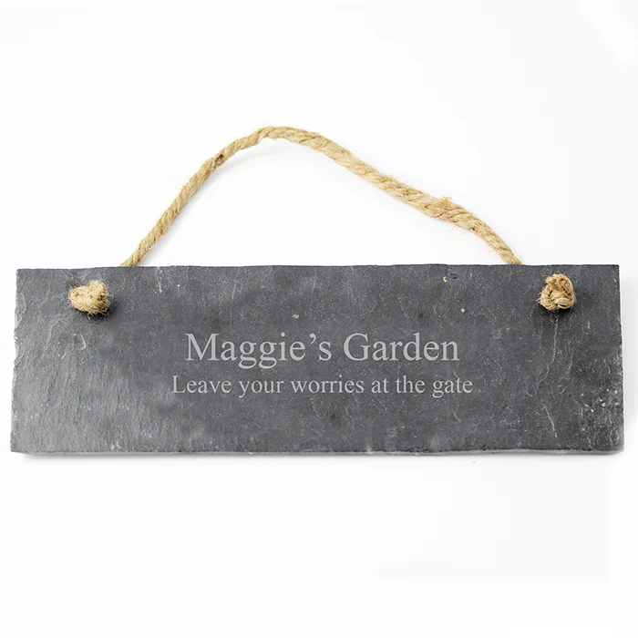 Personalised Engraved Hanging Slate Plaque - Image 5