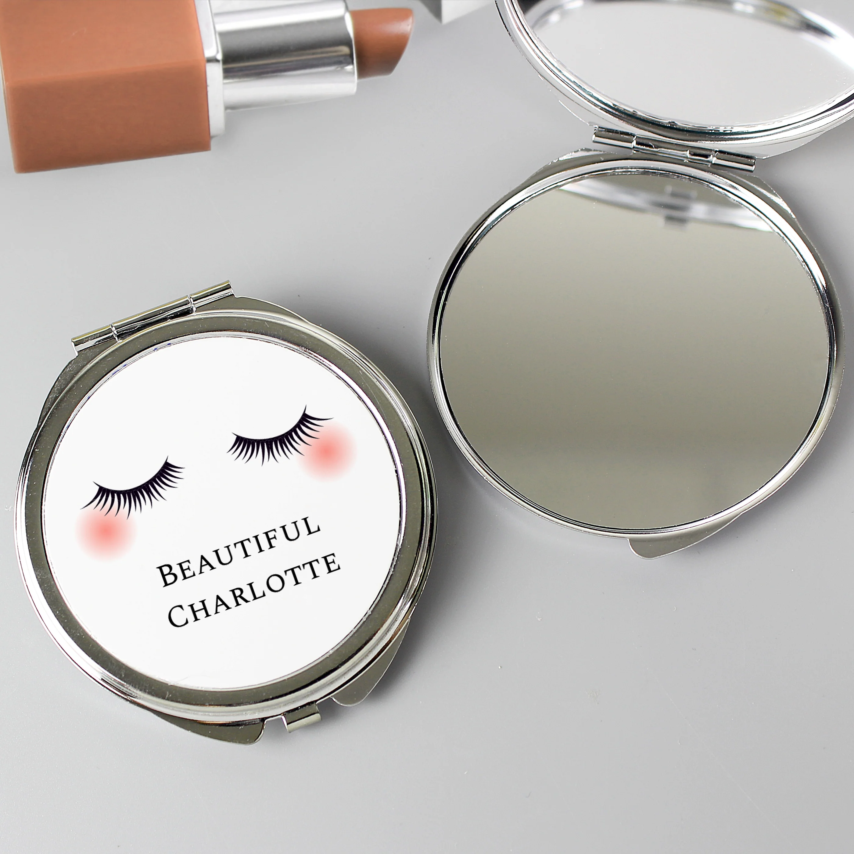 Personalised Eyelashes Compact Mirror - Image 3