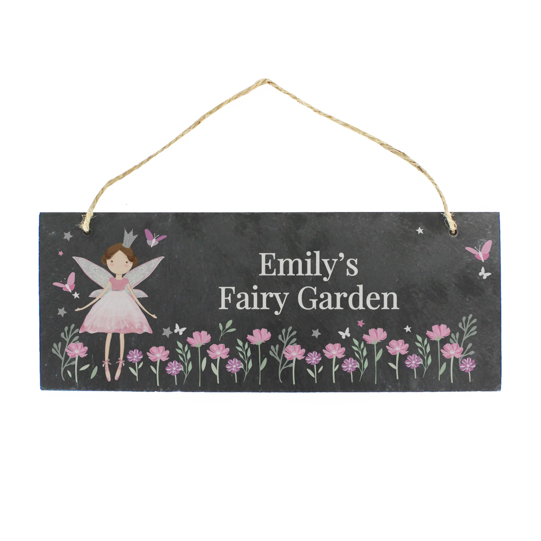 Personalised Fairy Princess Garden Hanging Slate Sign - Image 5