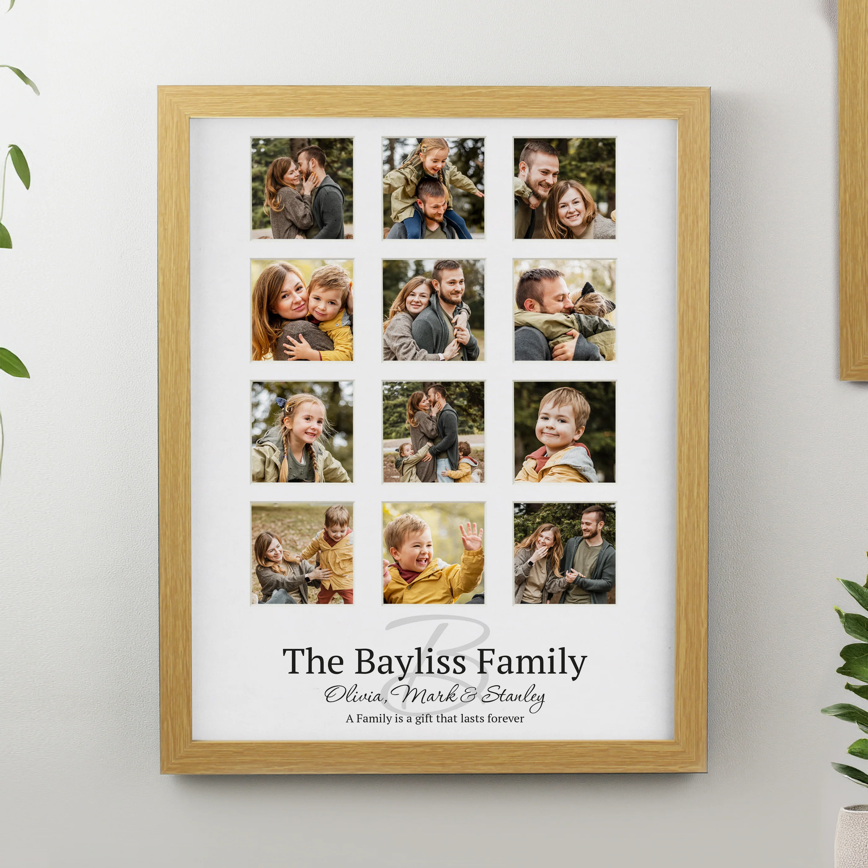 Personalised Family Oak Multi Photo Frame - Image 6