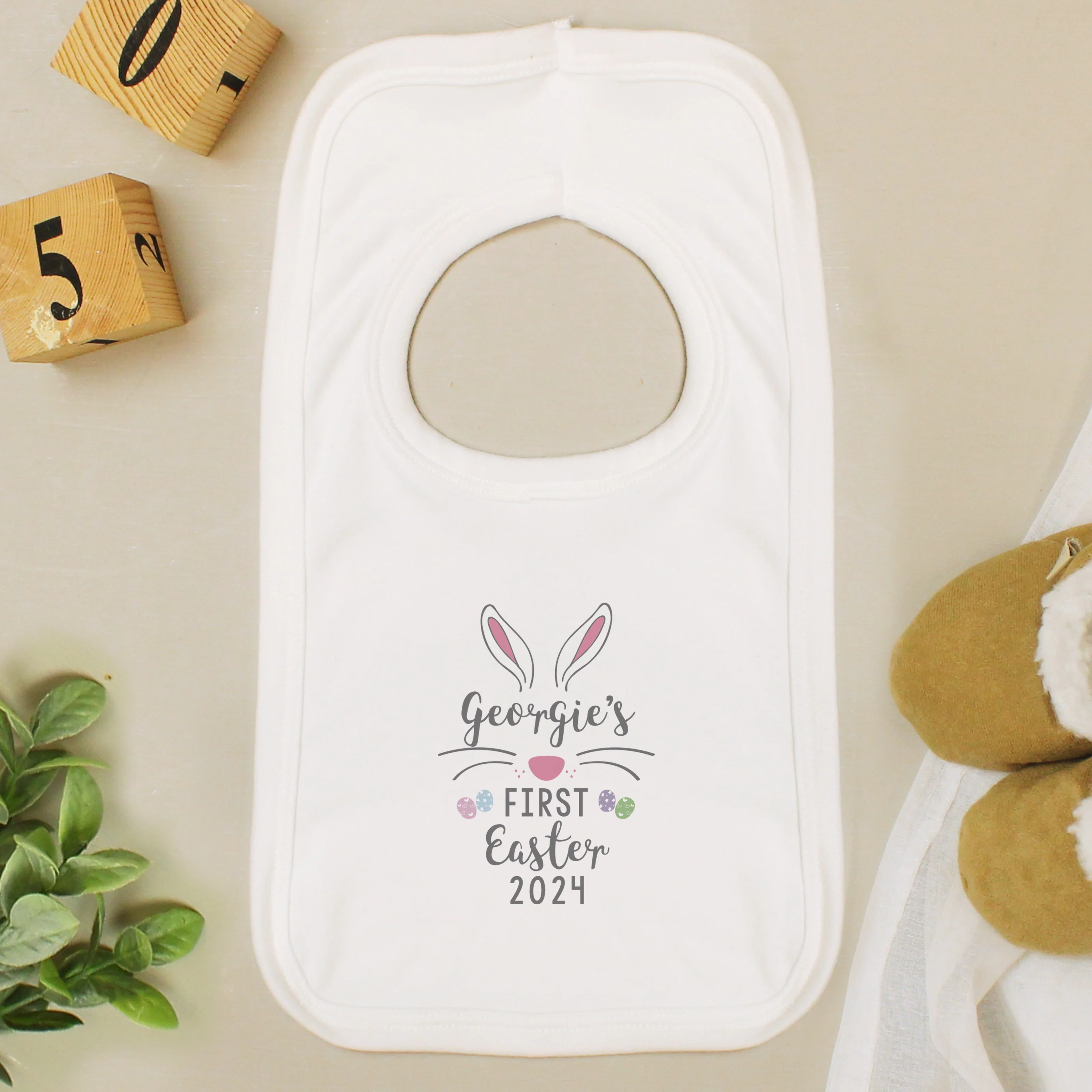 Personalised First Easter Babys Bib - Image 2
