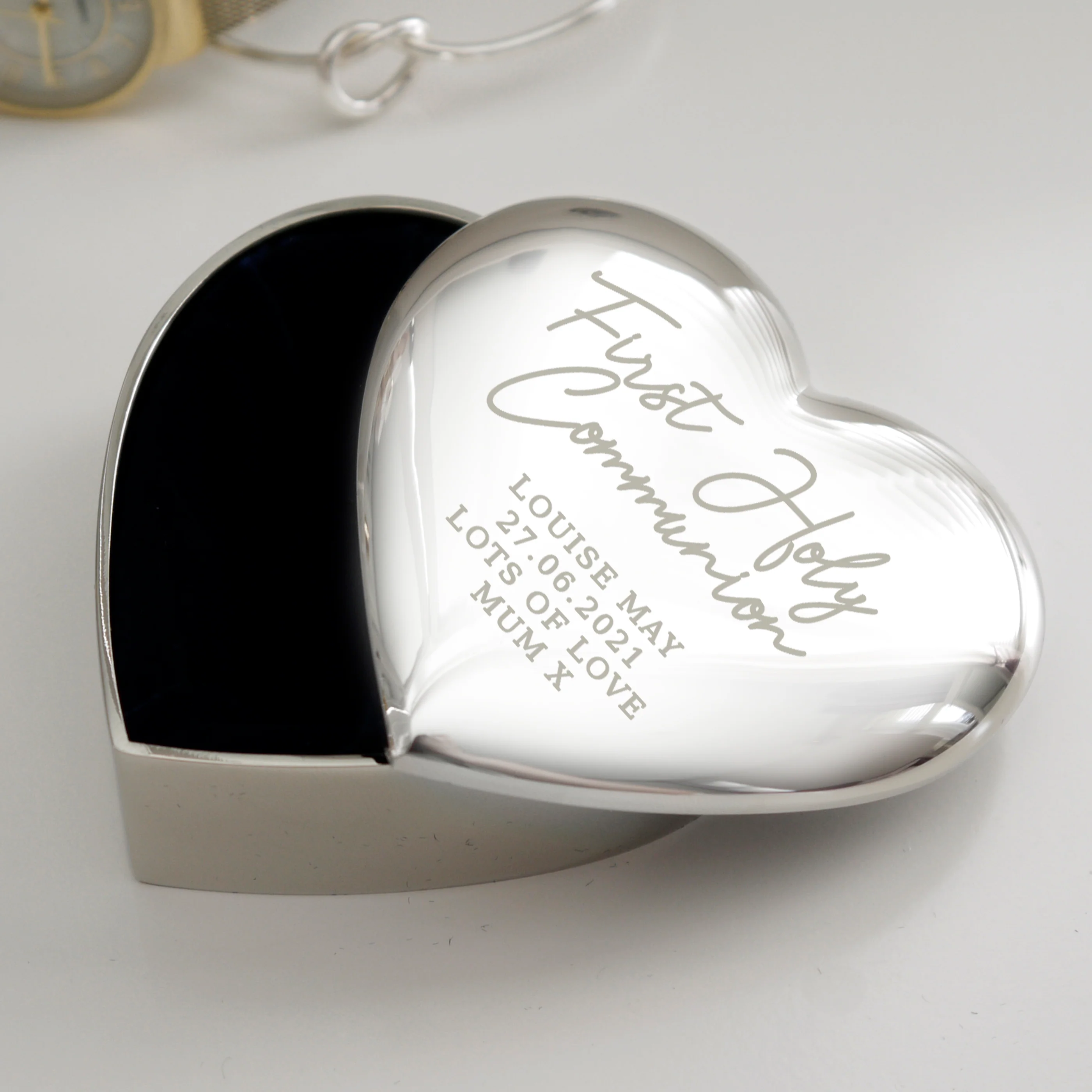 Personalised First Holy Communion Heart Trinket Box - Image 3