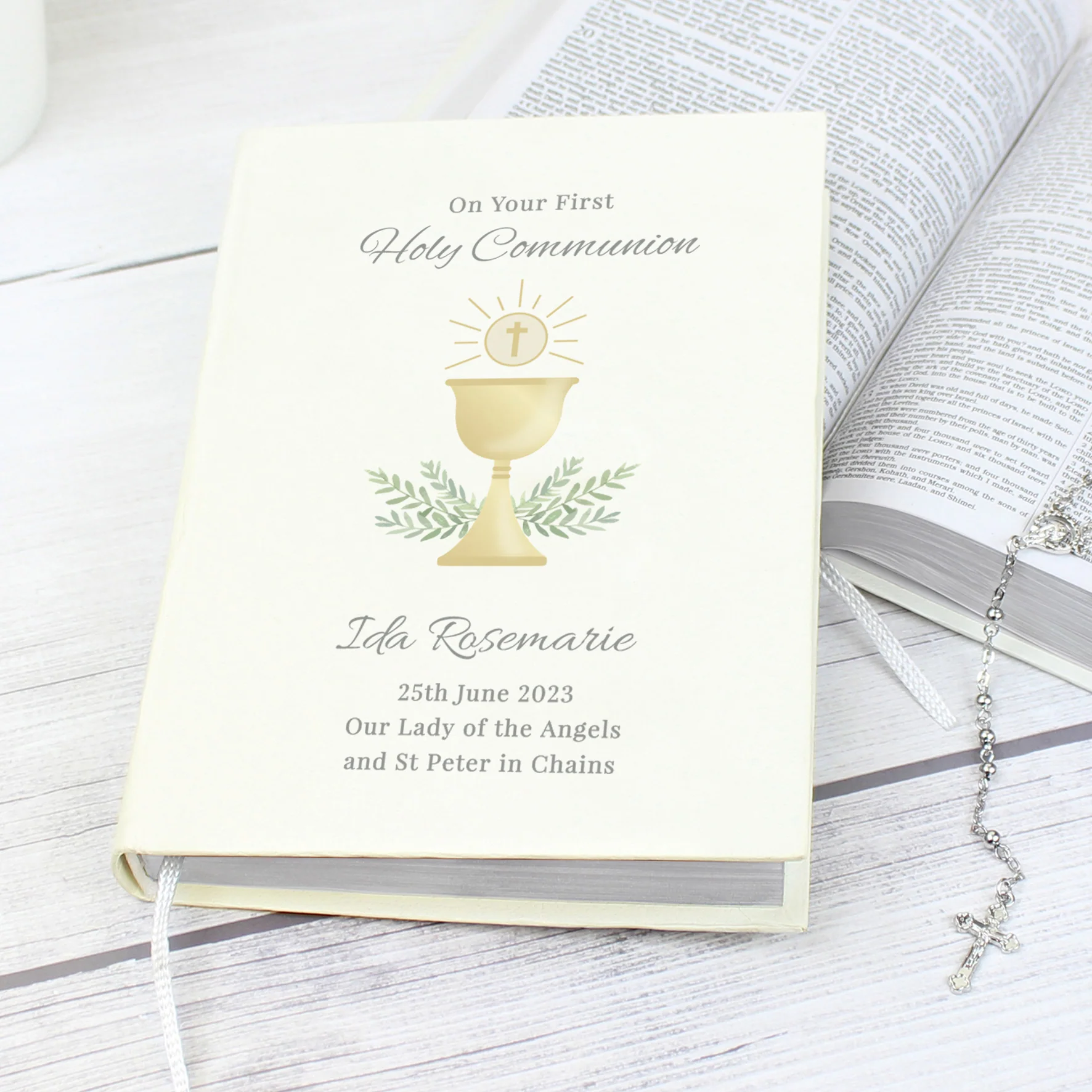 Personalised First Holy Communion Holy Bible - Eco-friendly - Image 2