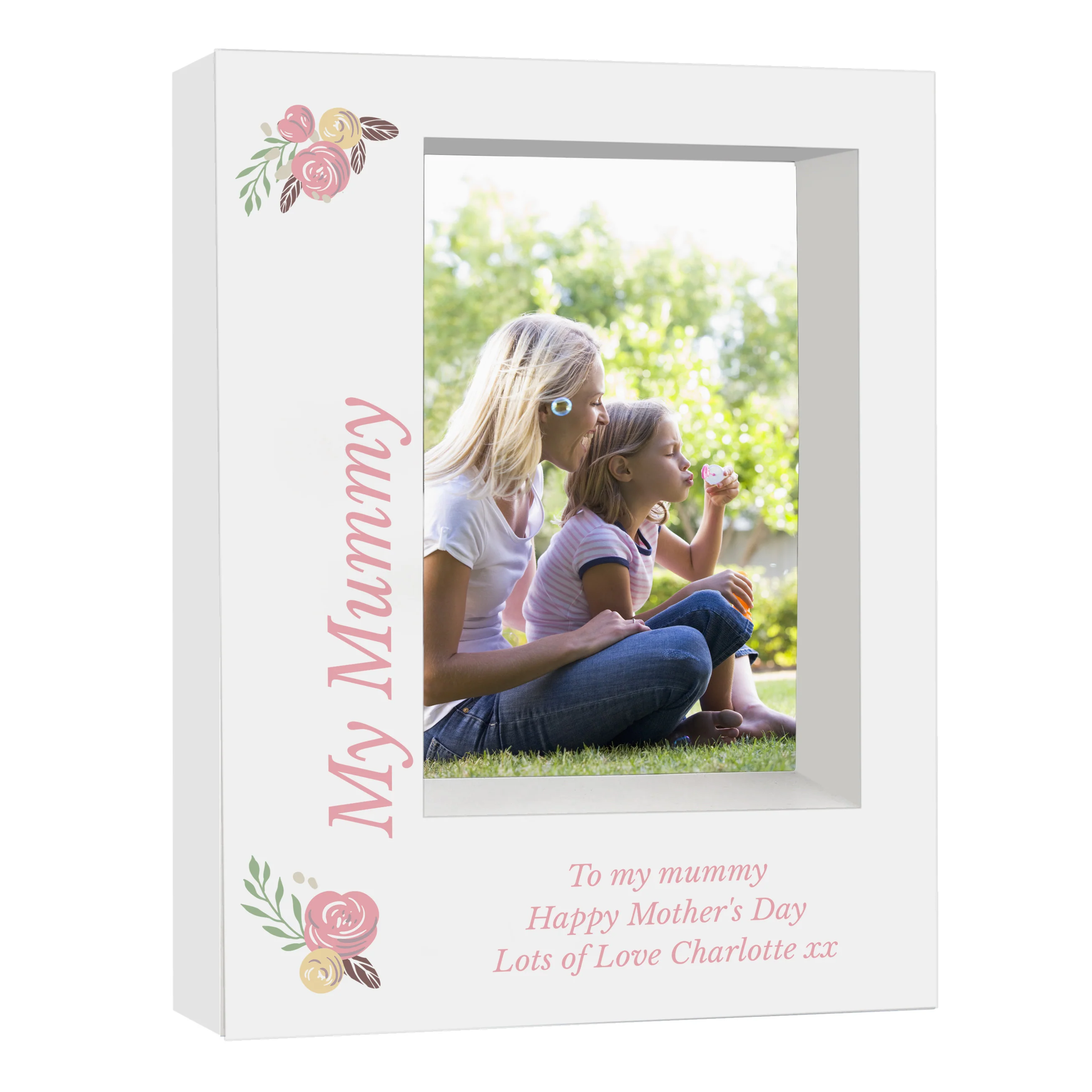 Personalised Floral 5x7 Box Photo Frame - Image 5