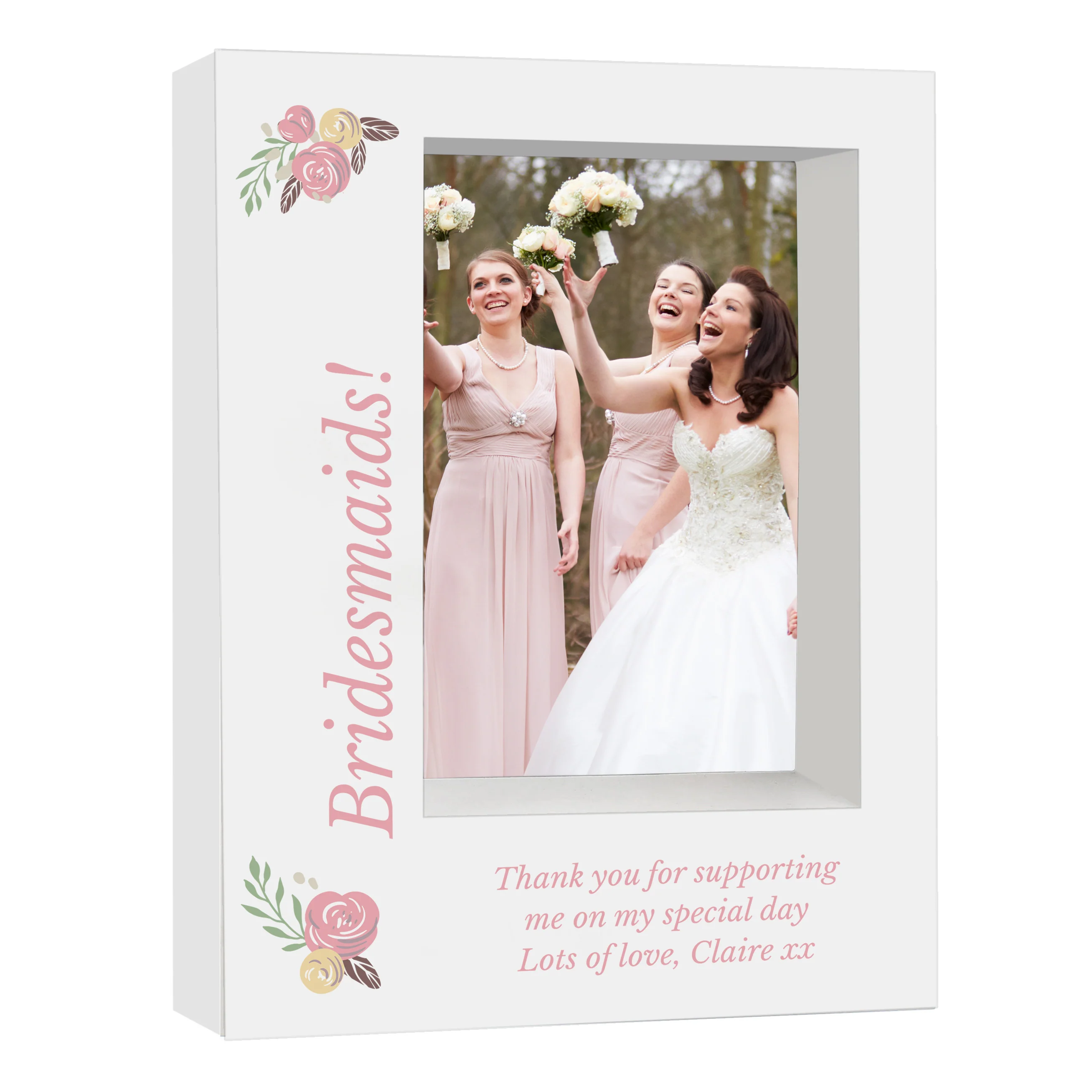 Personalised Floral 5x7 Box Photo Frame - Image 6
