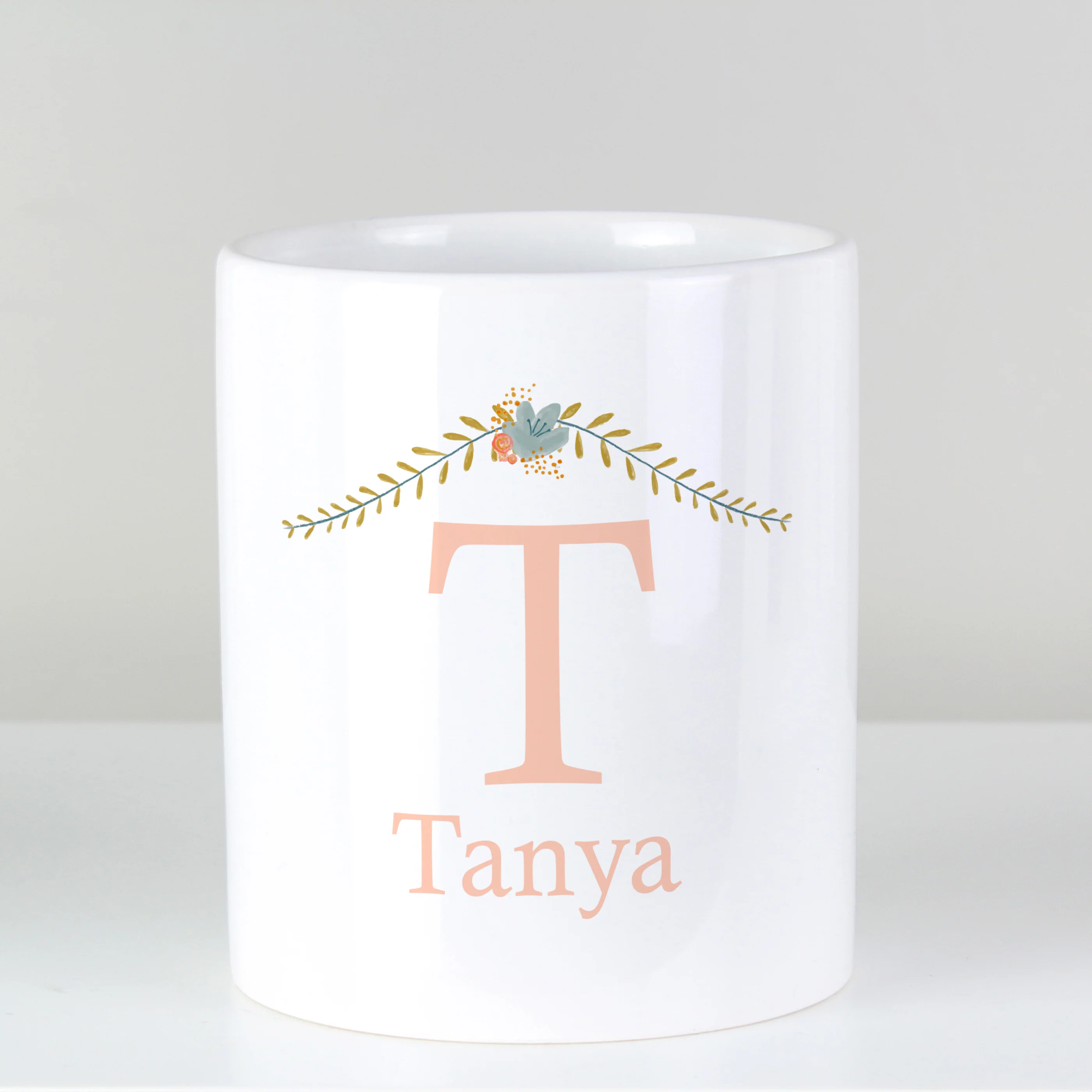 Personalised Floral Bouquet Ceramic Storage Pot - Image 5