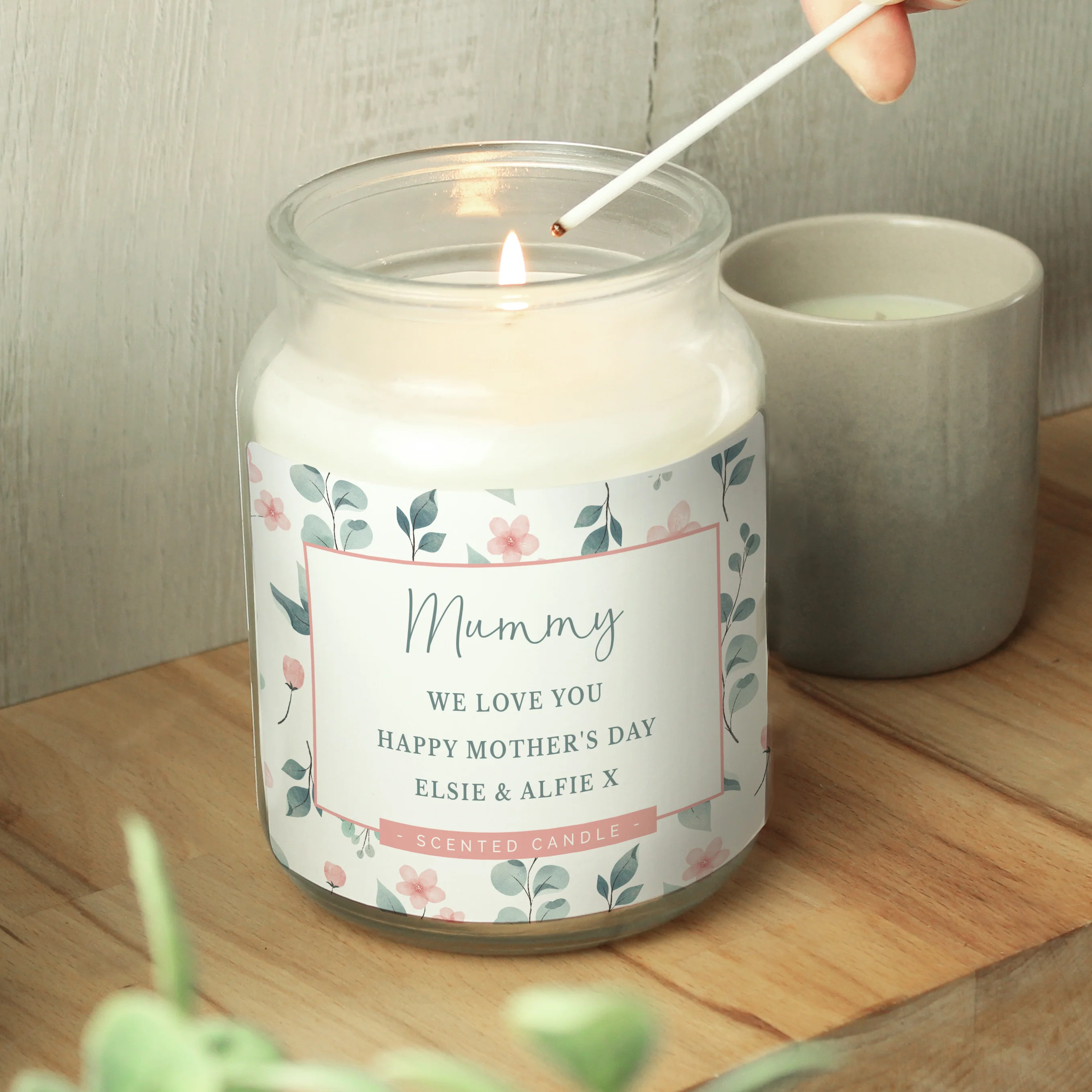 Personalised Floral Large Scented Jar Candle - Image 2