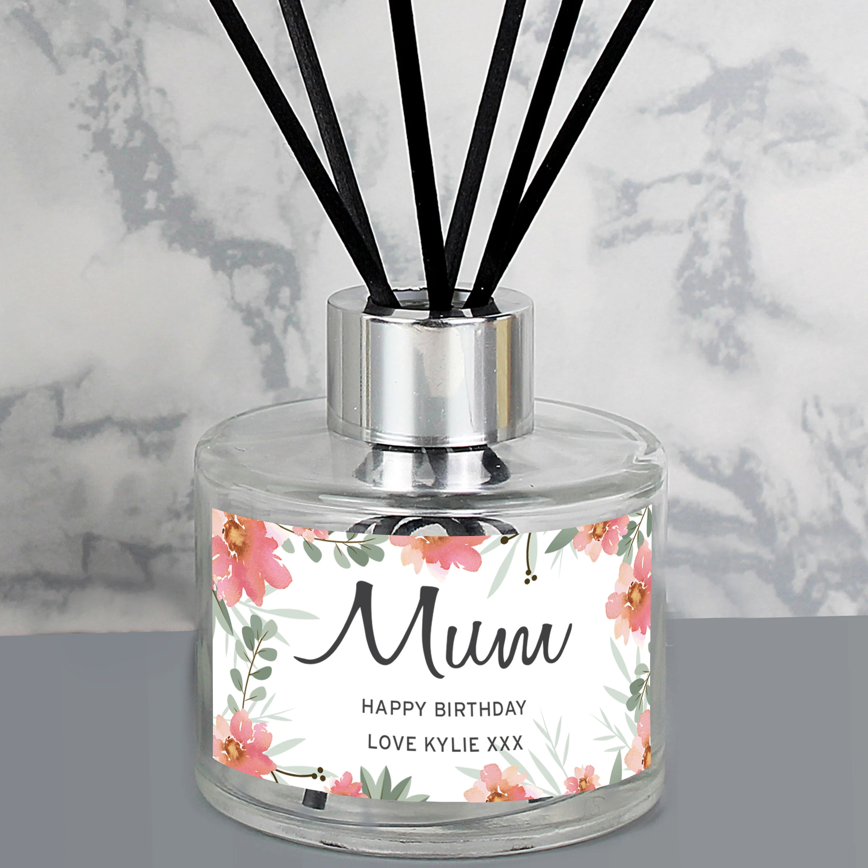 Personalised Floral Sentimental Reed Diffuser - Image 3