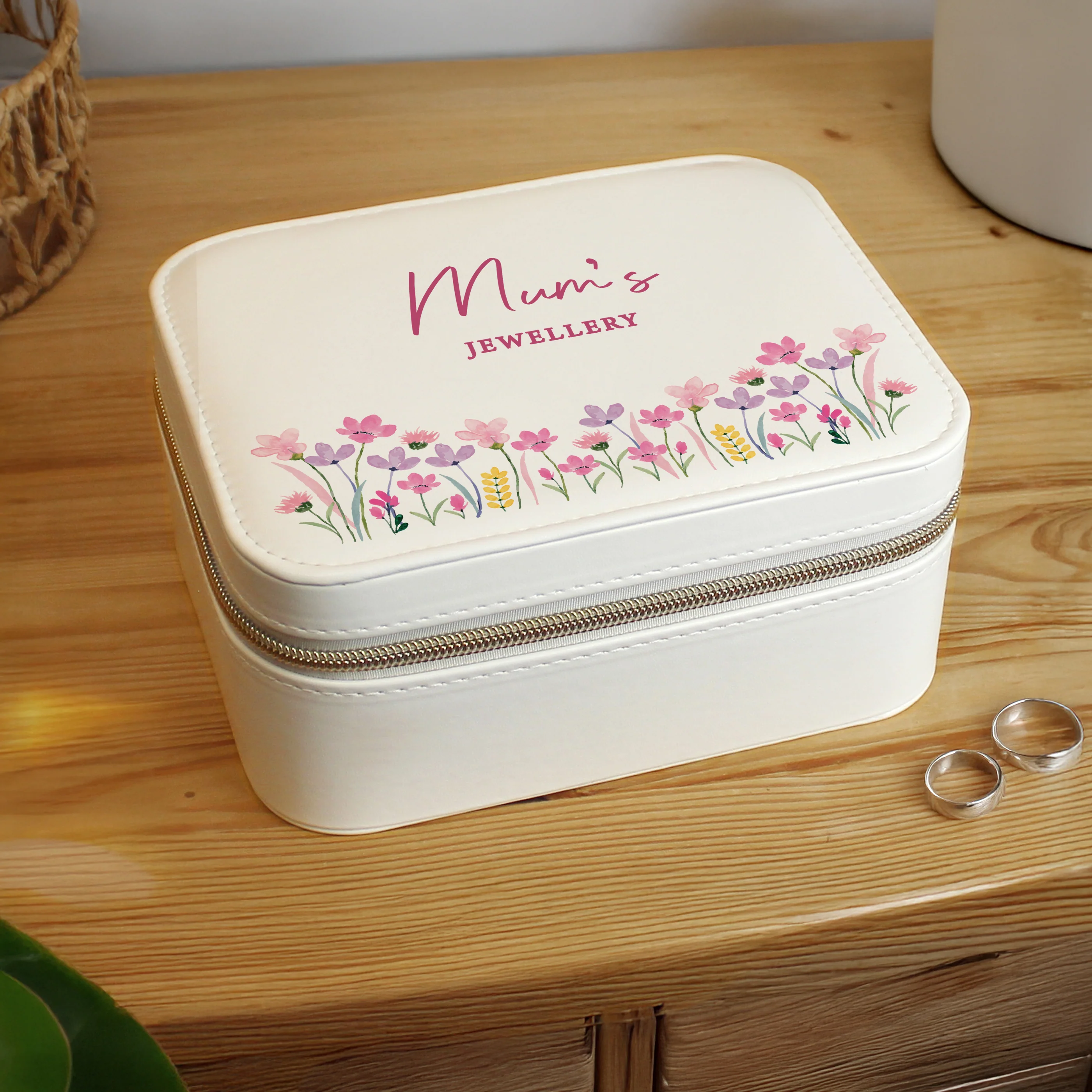 Personalised Floral Travel Jewellery Box - Image 6