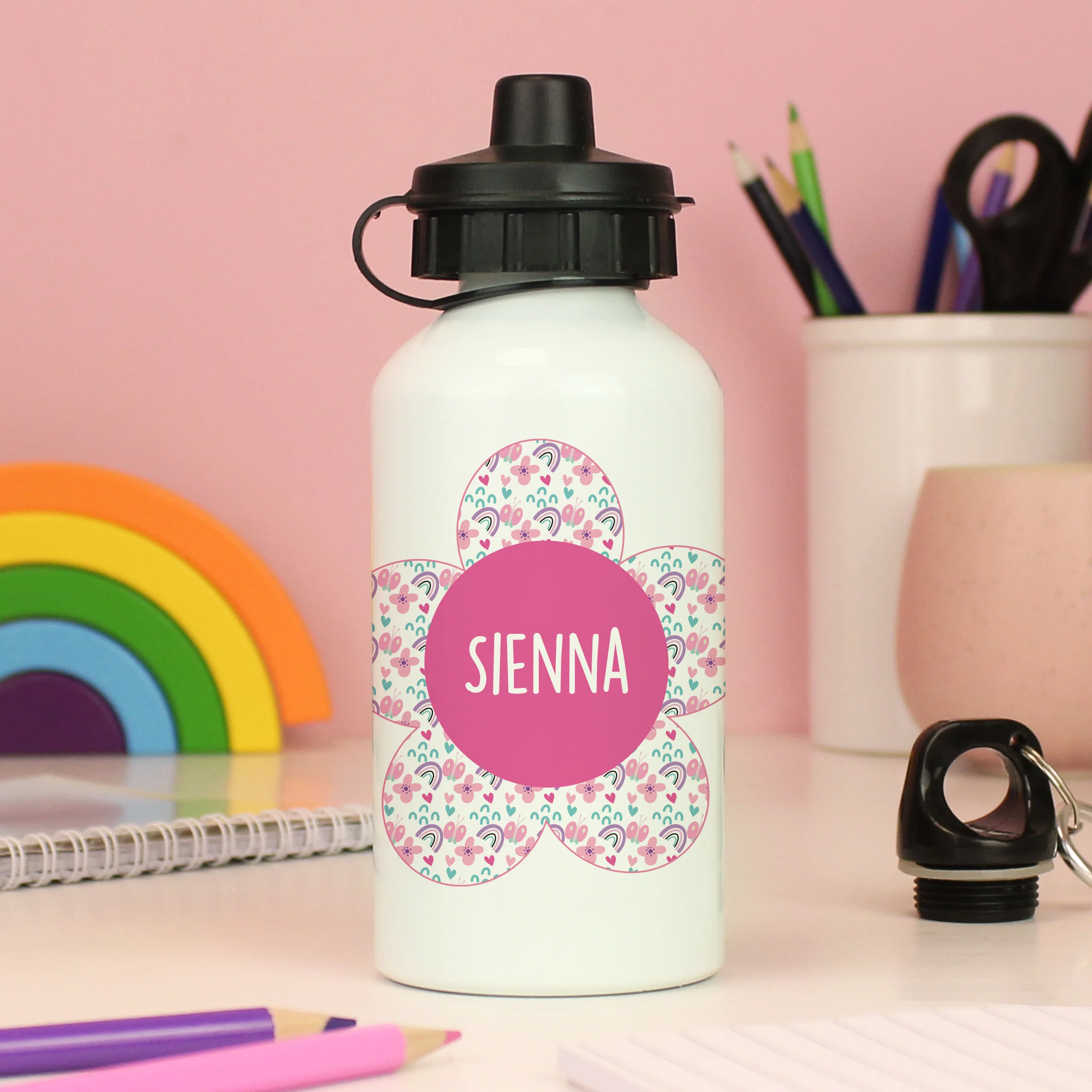 Personalised Flower Drinks Bottle - Image 4