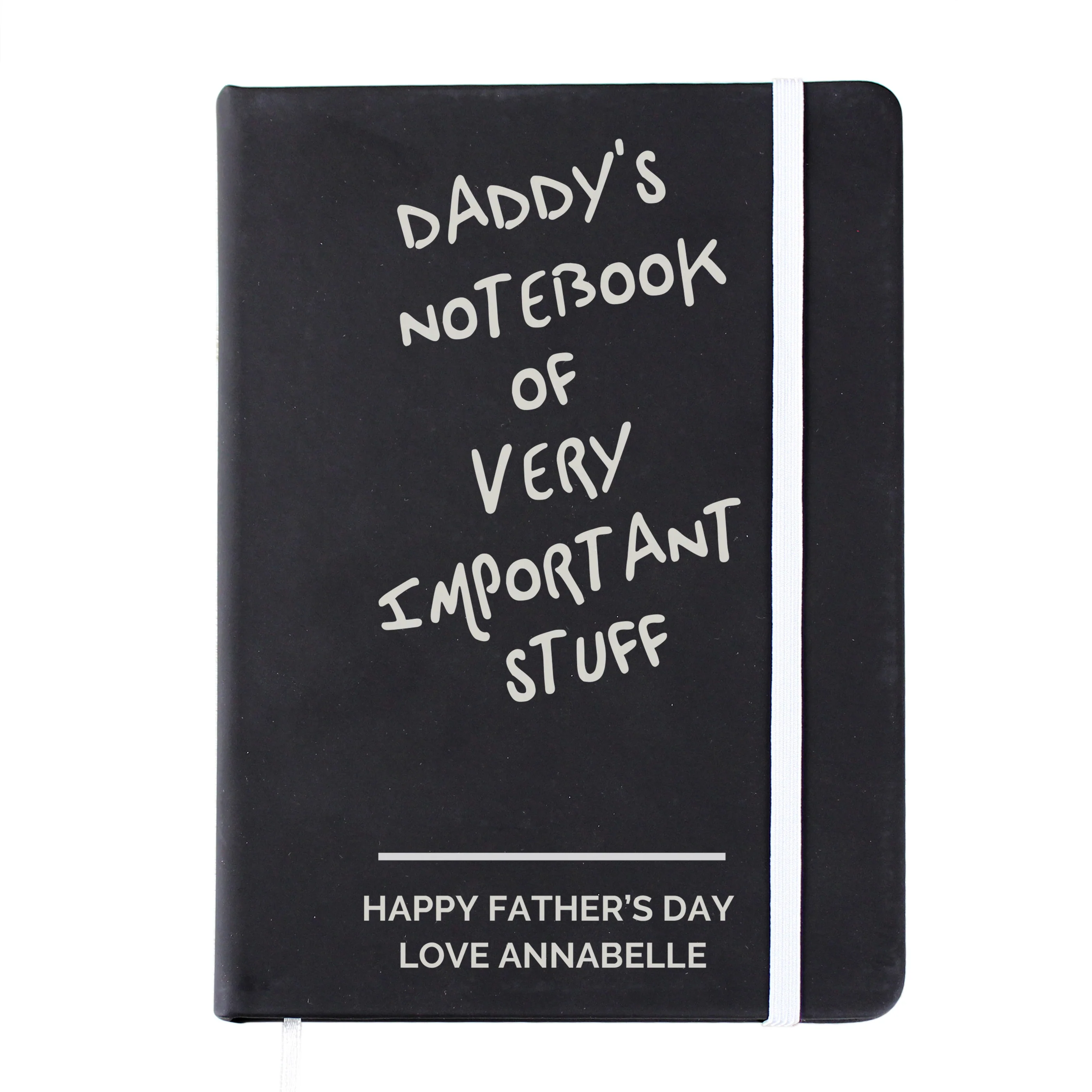 Personalised Free Text Black Hardback Notebook - Image 5