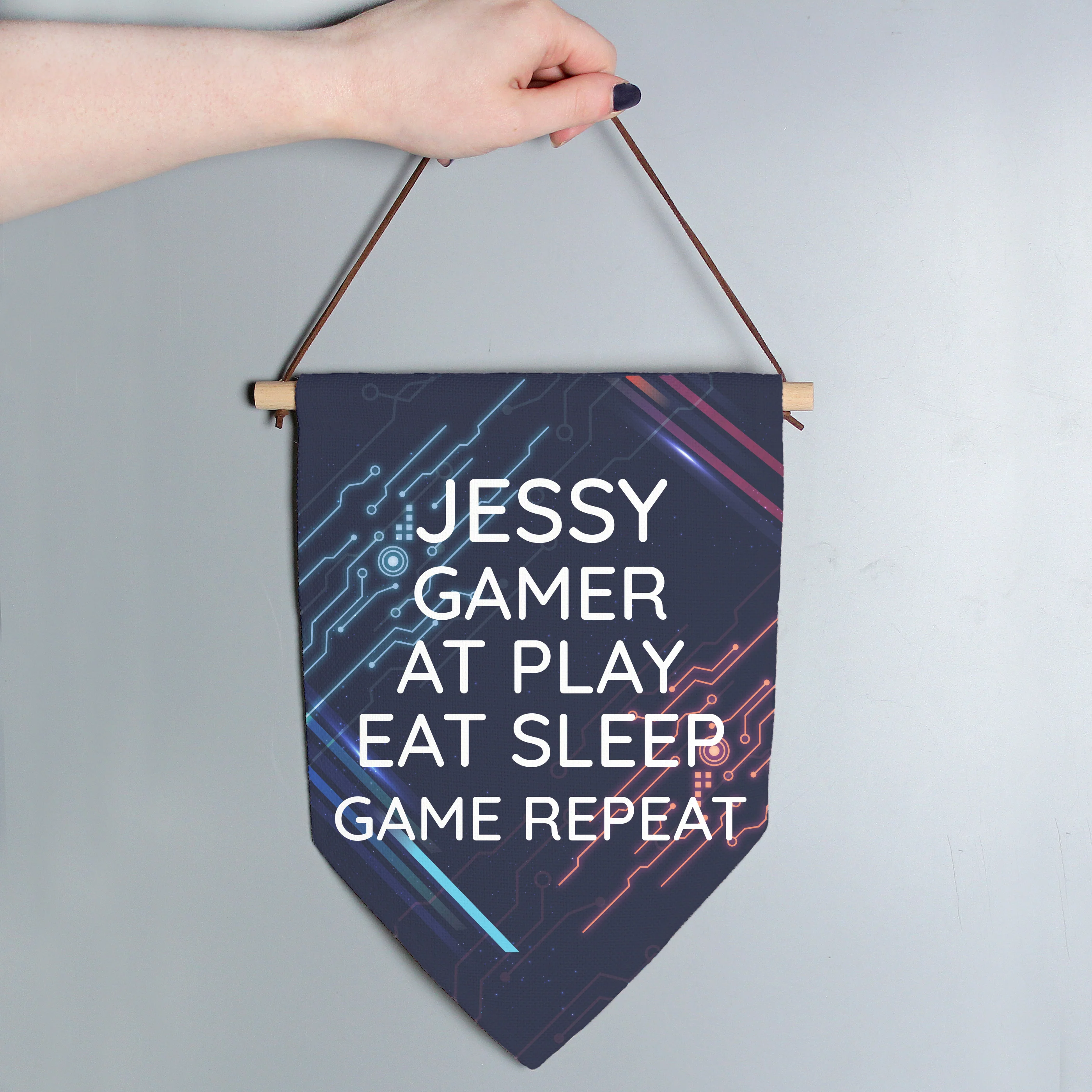 Personalised Free Text Gaming Hanging Banner - Image 4