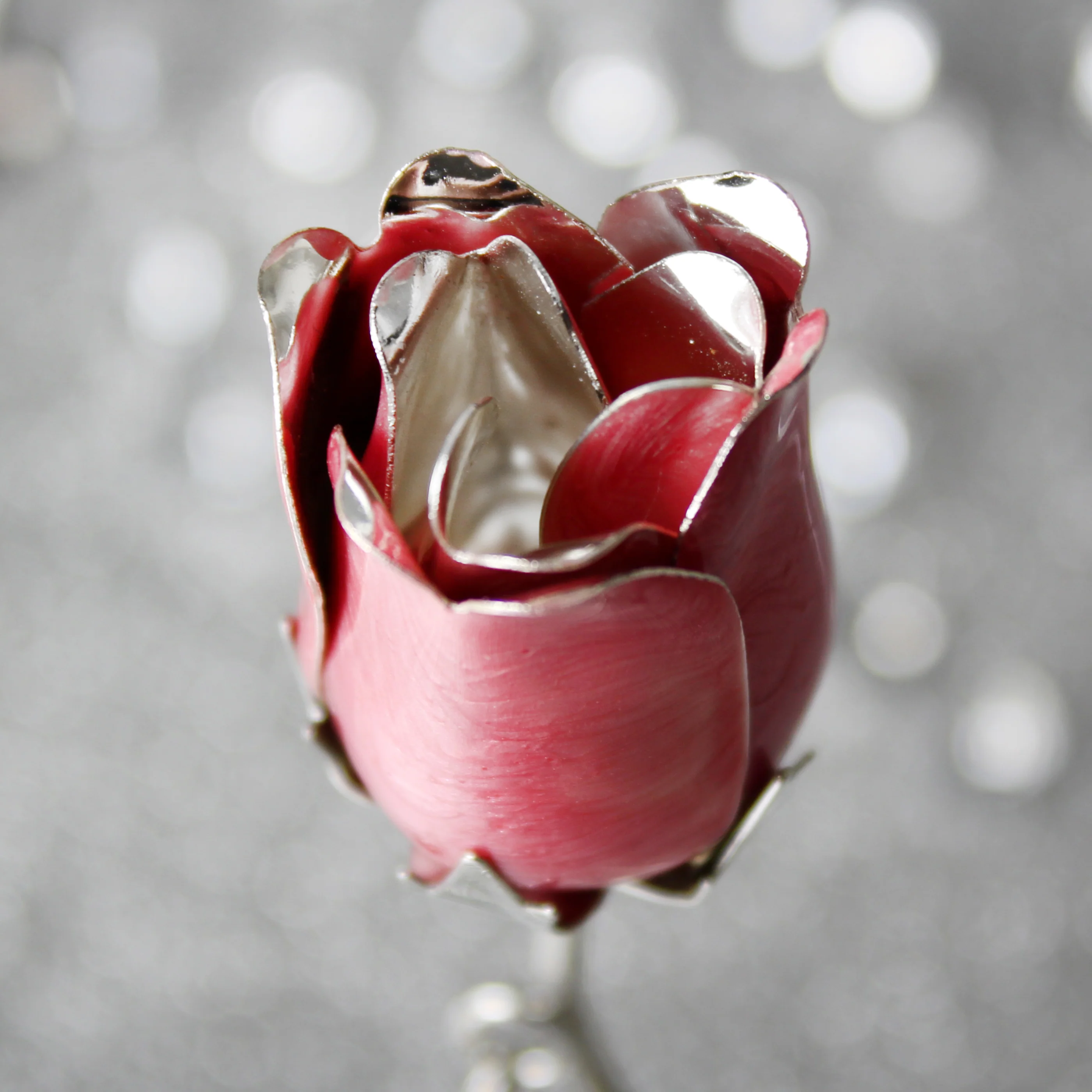Personalised Free Text Pink Rose Bud Ornament - Image 10