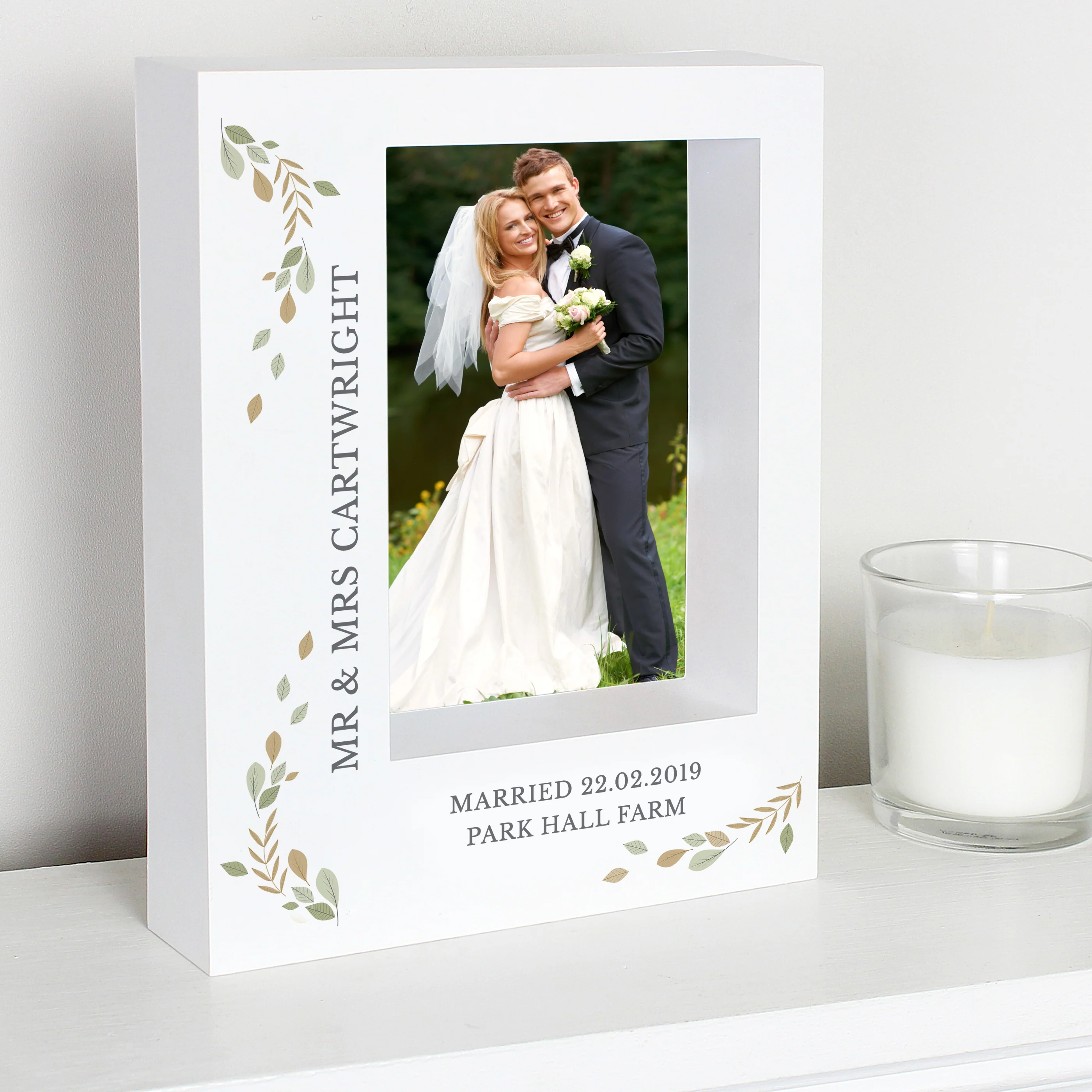 Personalised Fresh Botanical 5x7 Box Photo Frame - Image 4